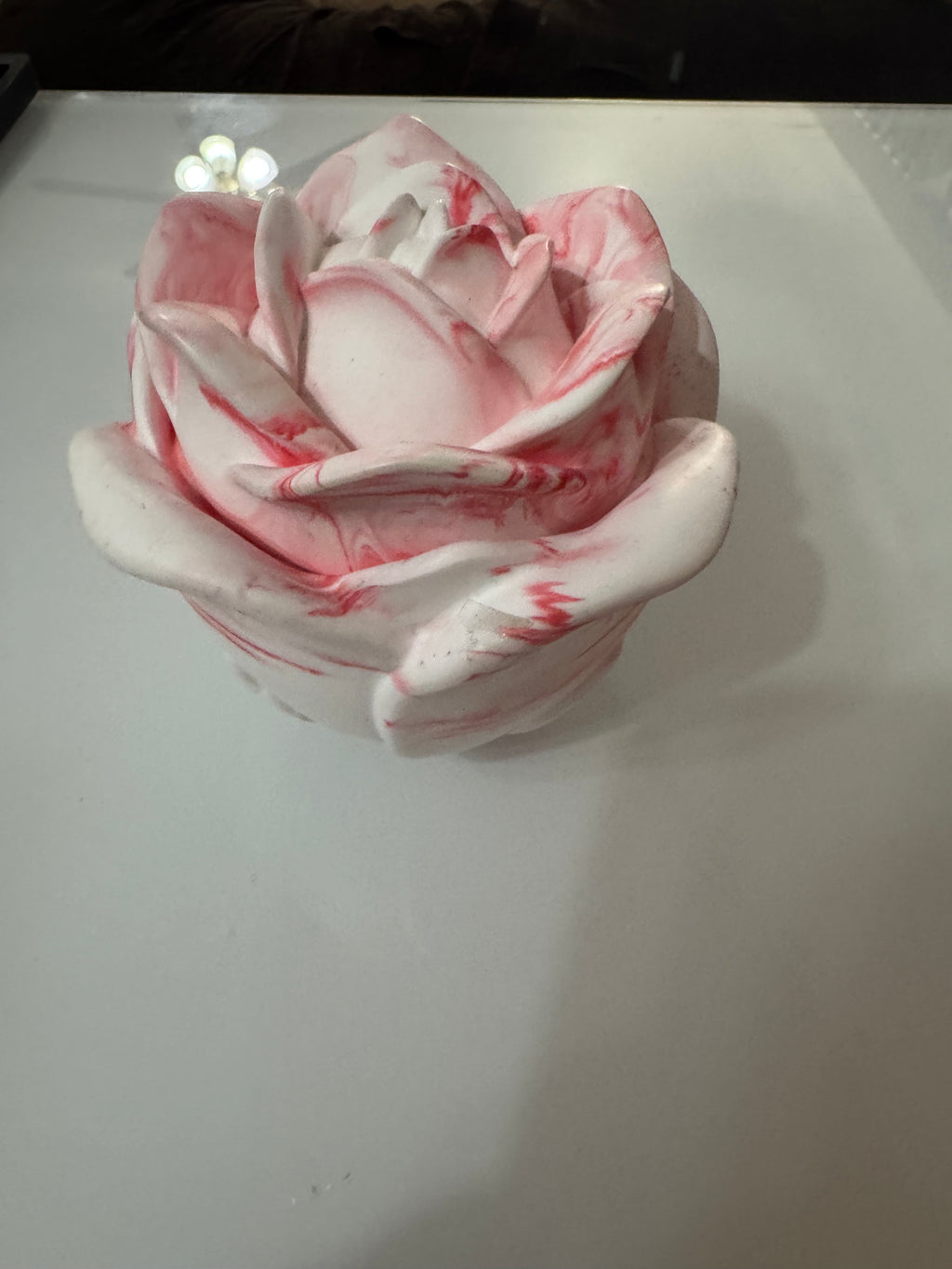 Ceramic Rose Shaped Container