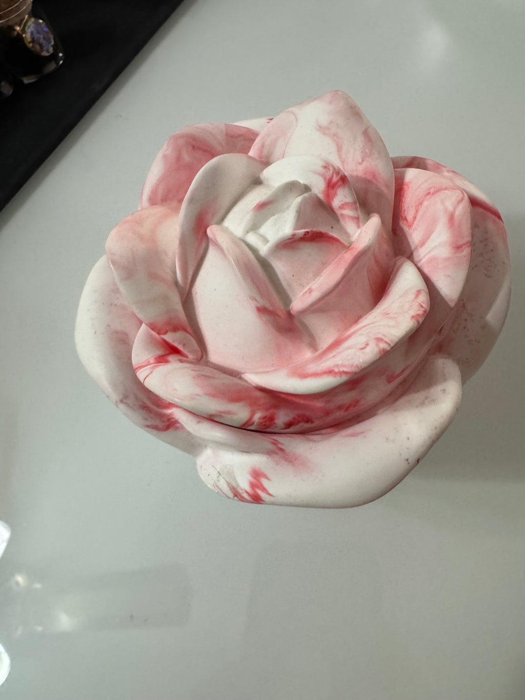 Ceramic Rose Shaped Container