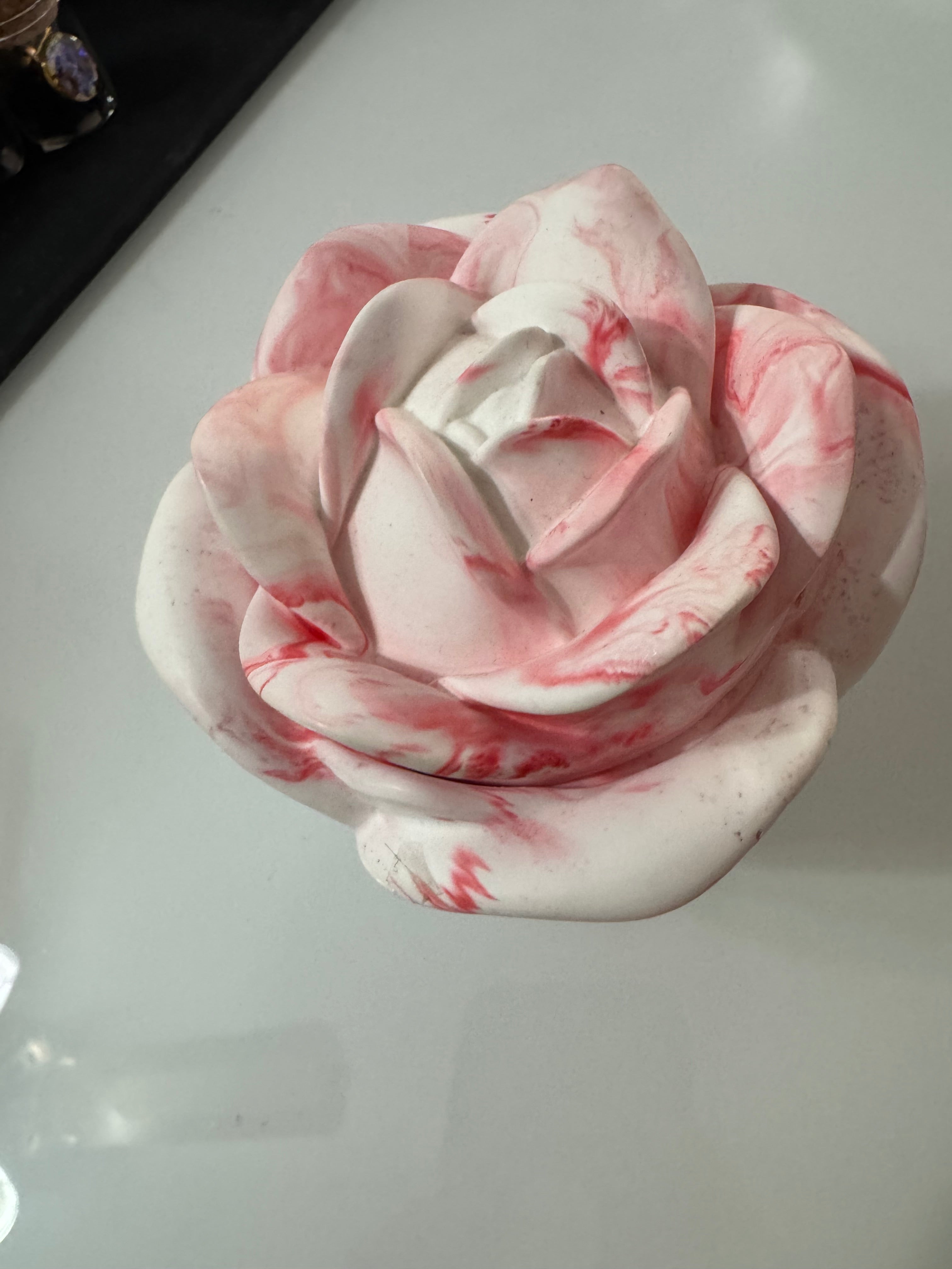 Ceramic Rose Shaped Container