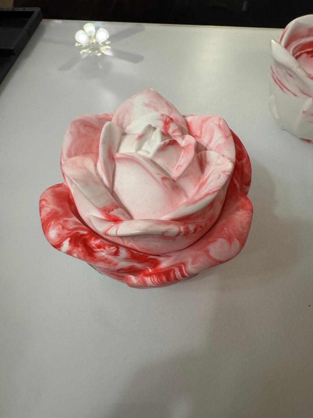 Ceramic Rose Shaped Container