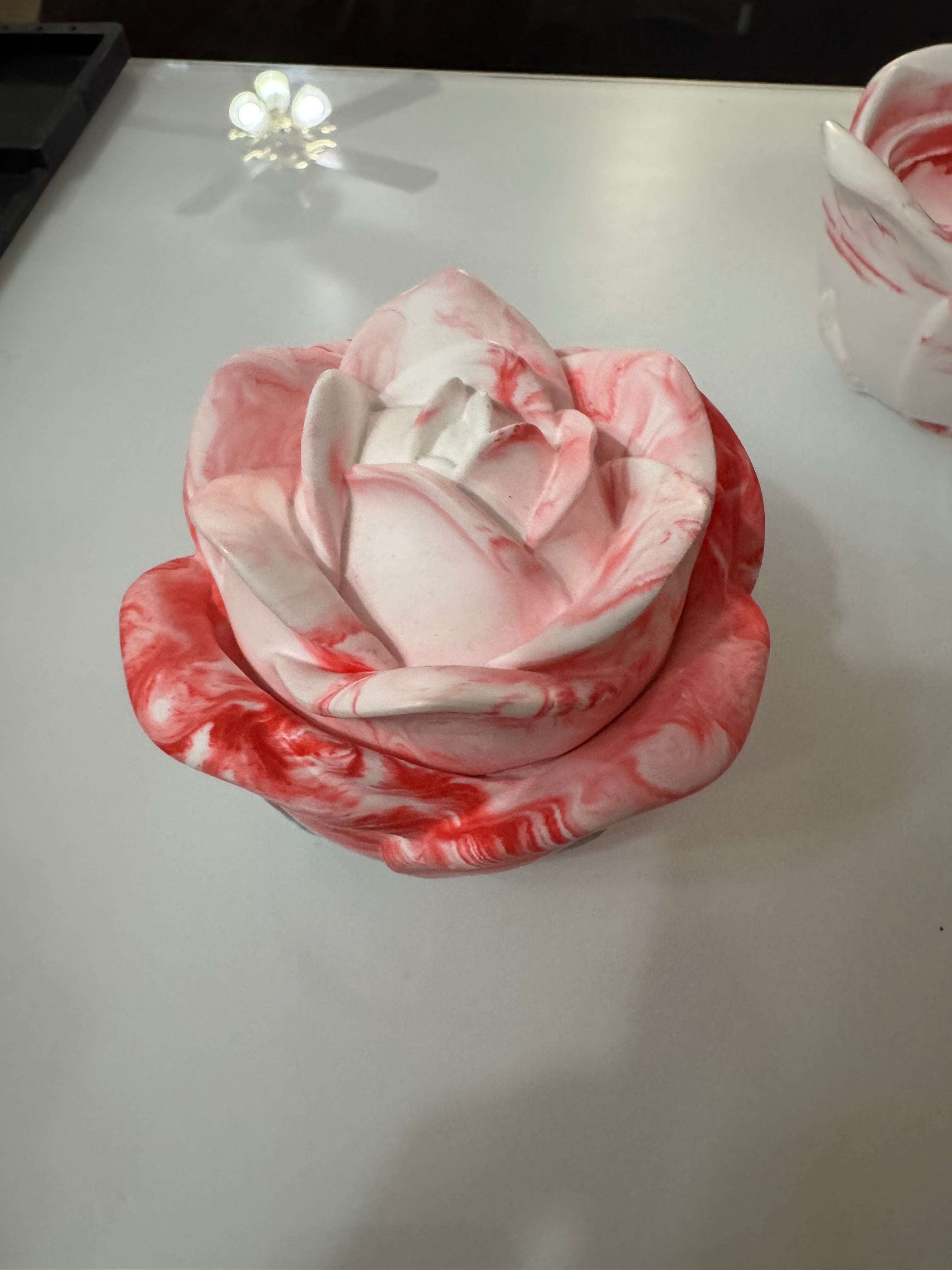 Ceramic Rose Shaped Container