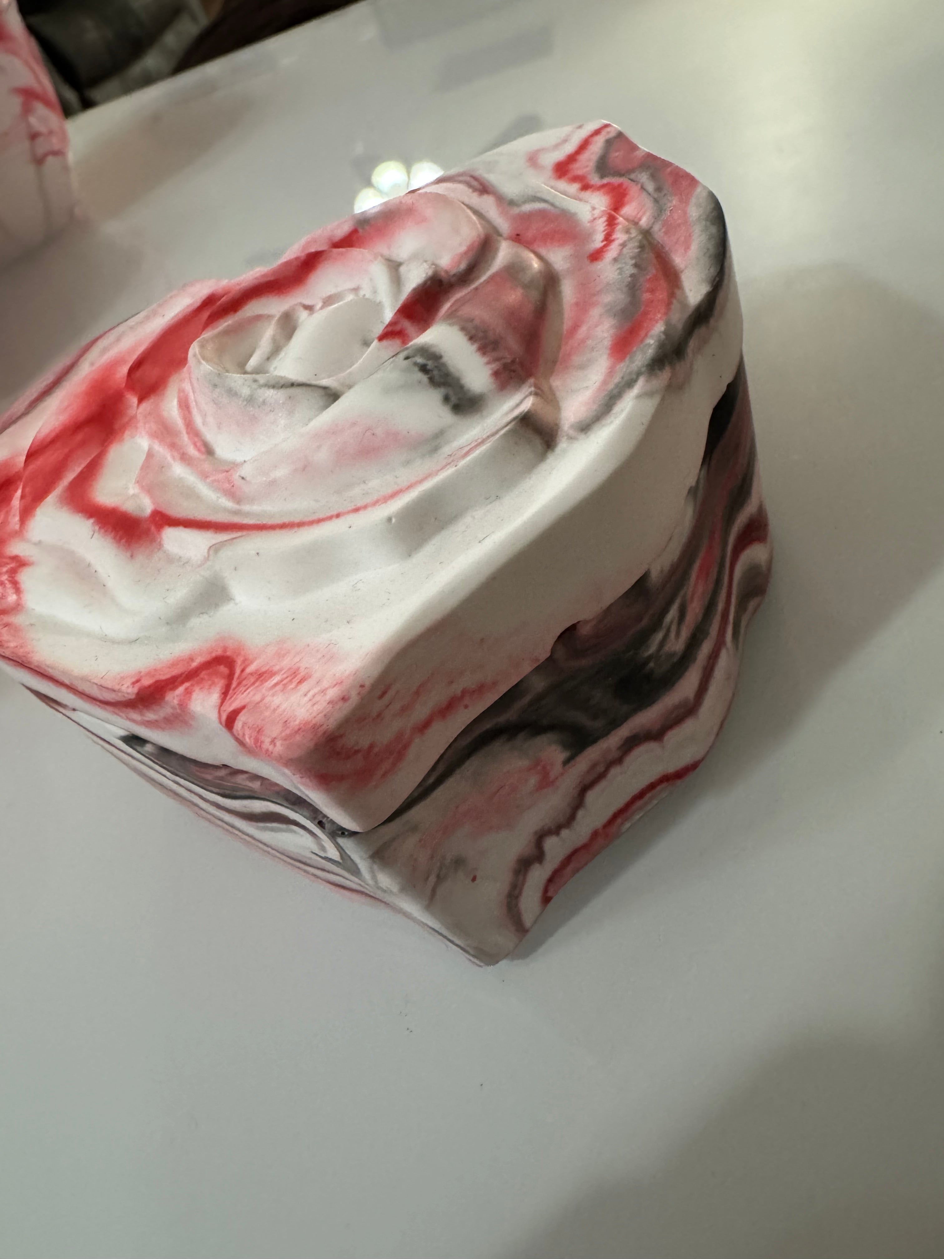 Ceramic Heart shaped Rose Container