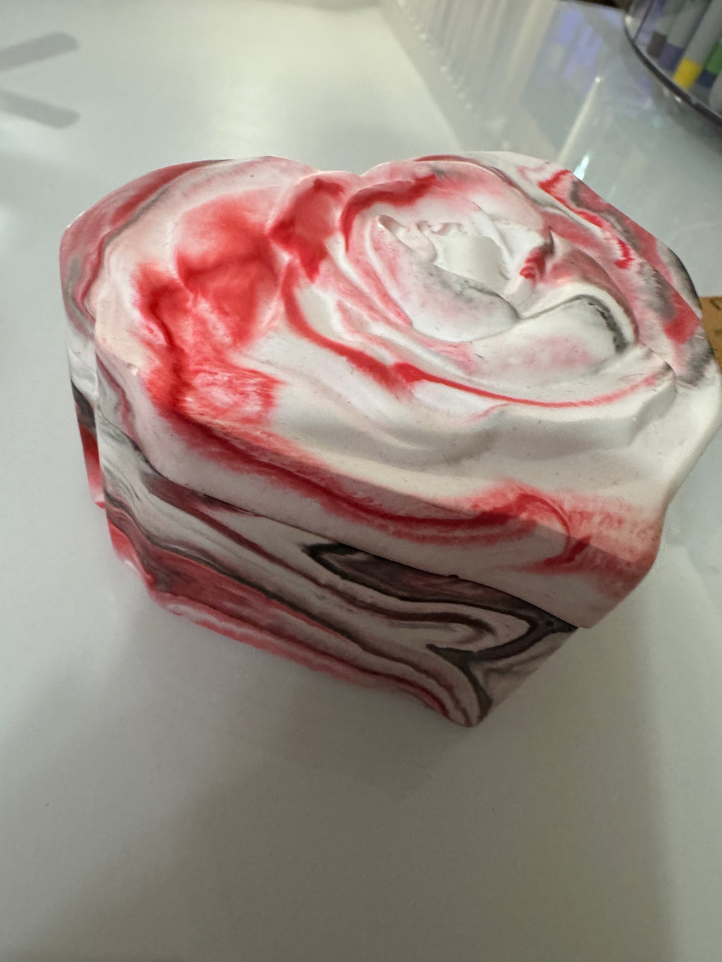 Ceramic Heart shaped Rose Container