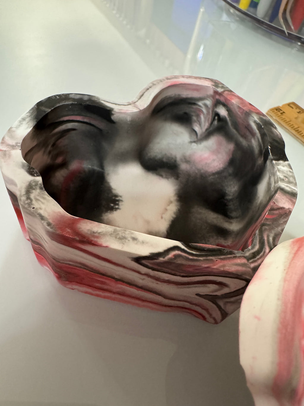 Ceramic Heart shaped Rose Container