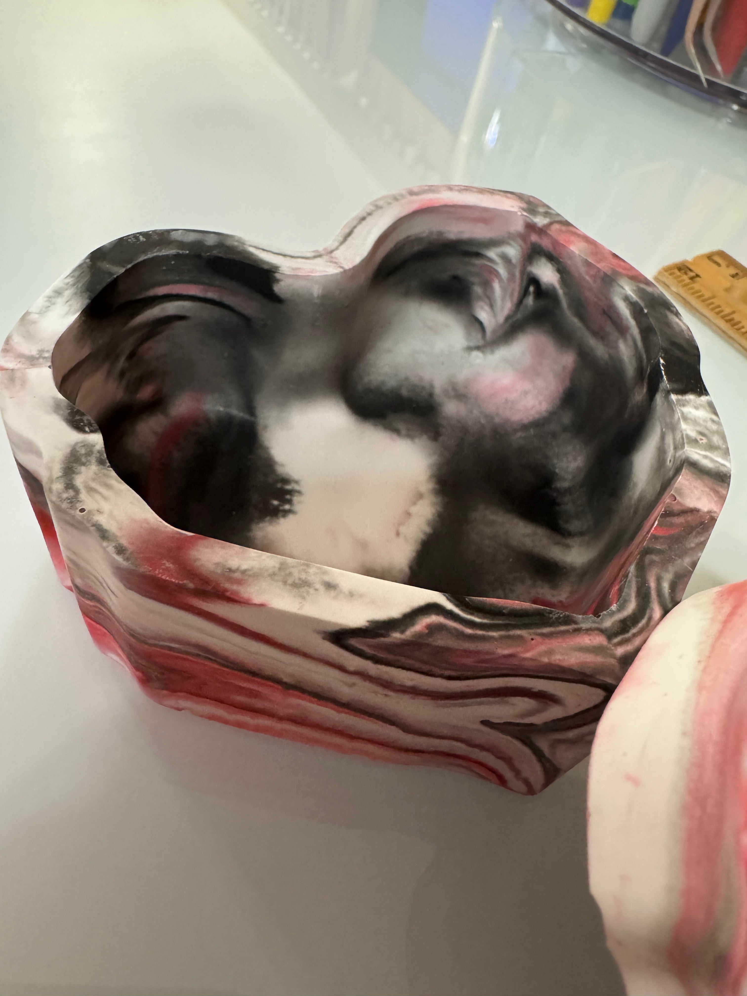 Ceramic Heart shaped Rose Container