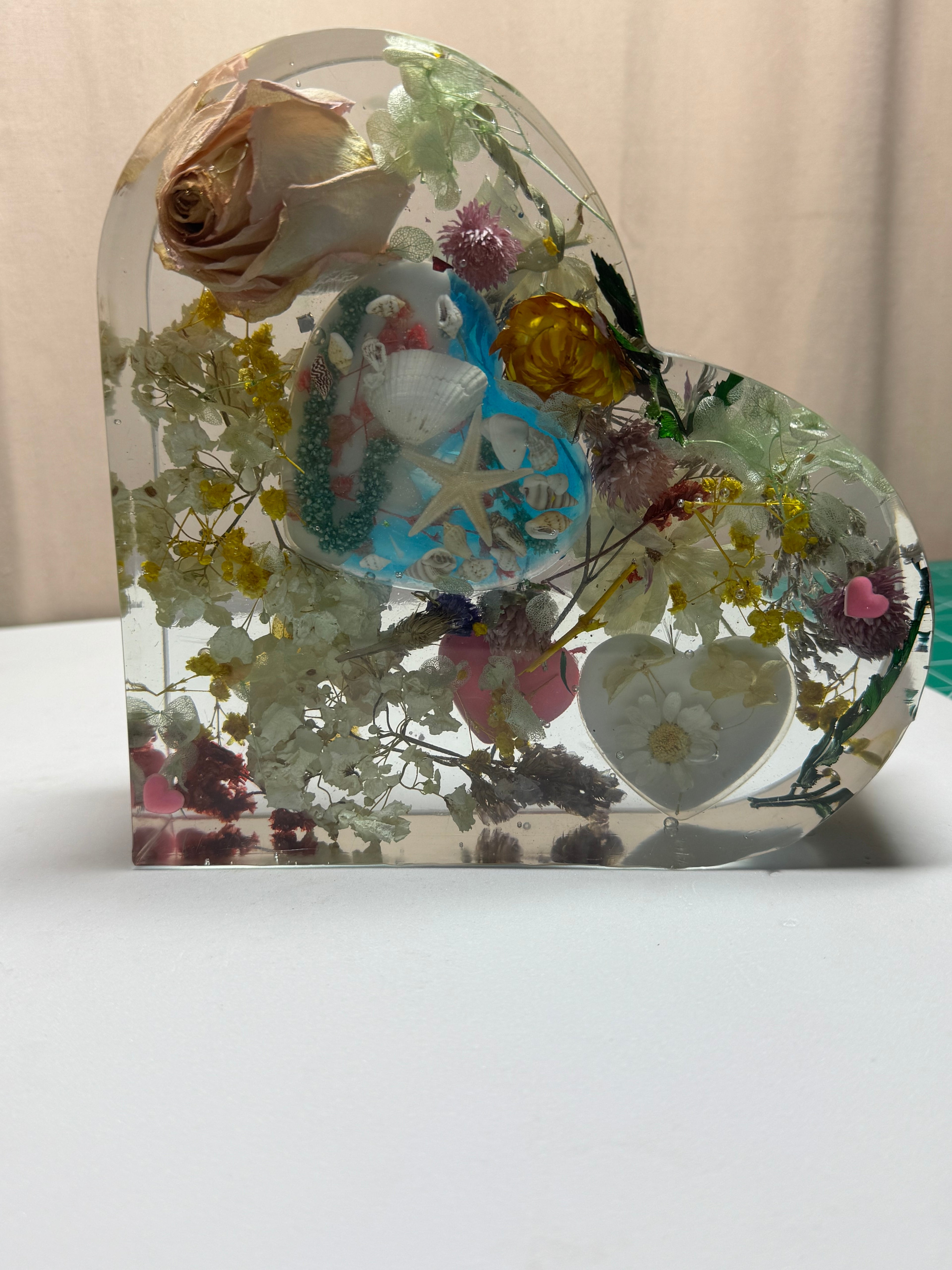 Heart Shaped resin Keepsake