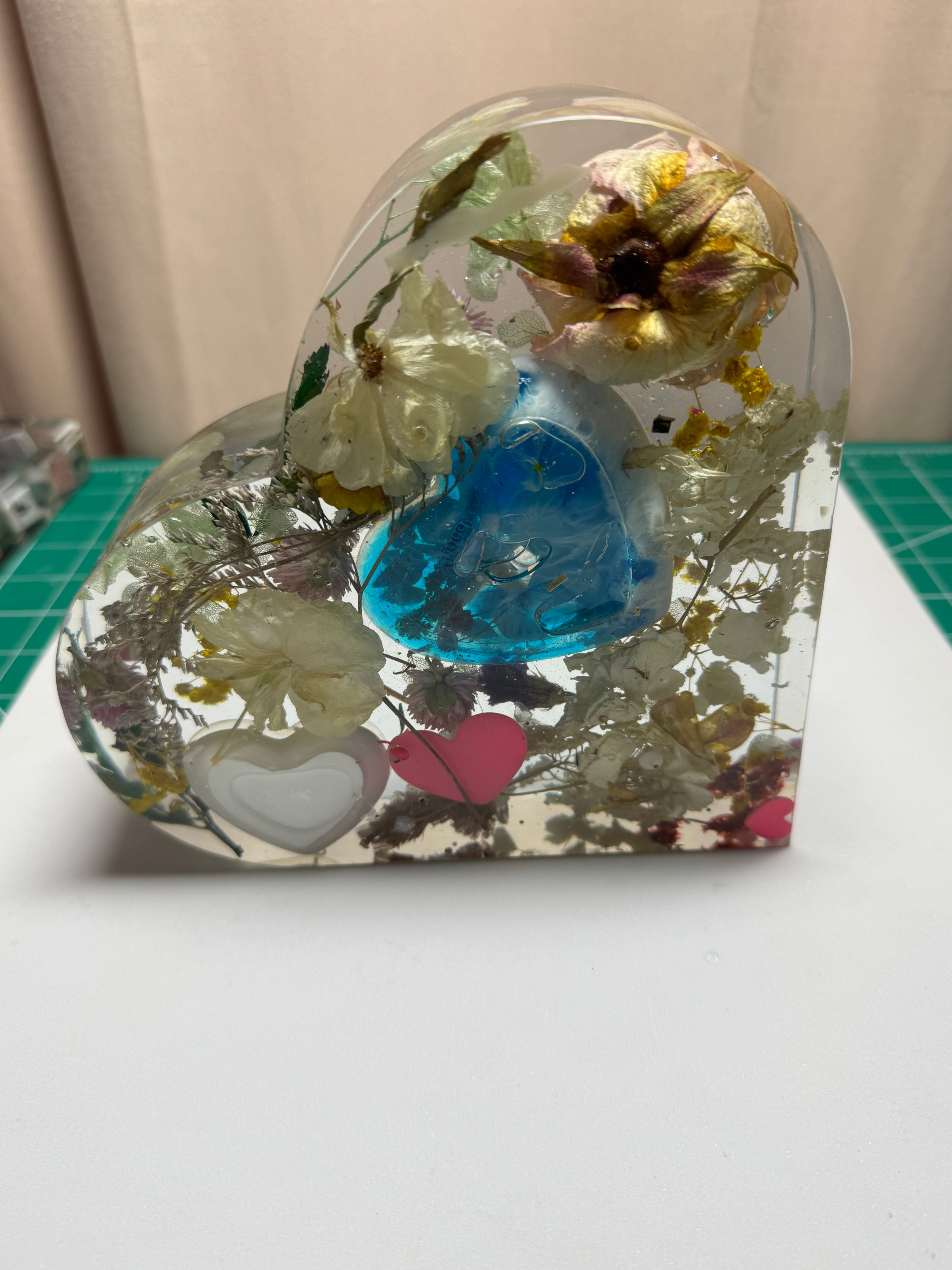 Heart Shaped resin Keepsake