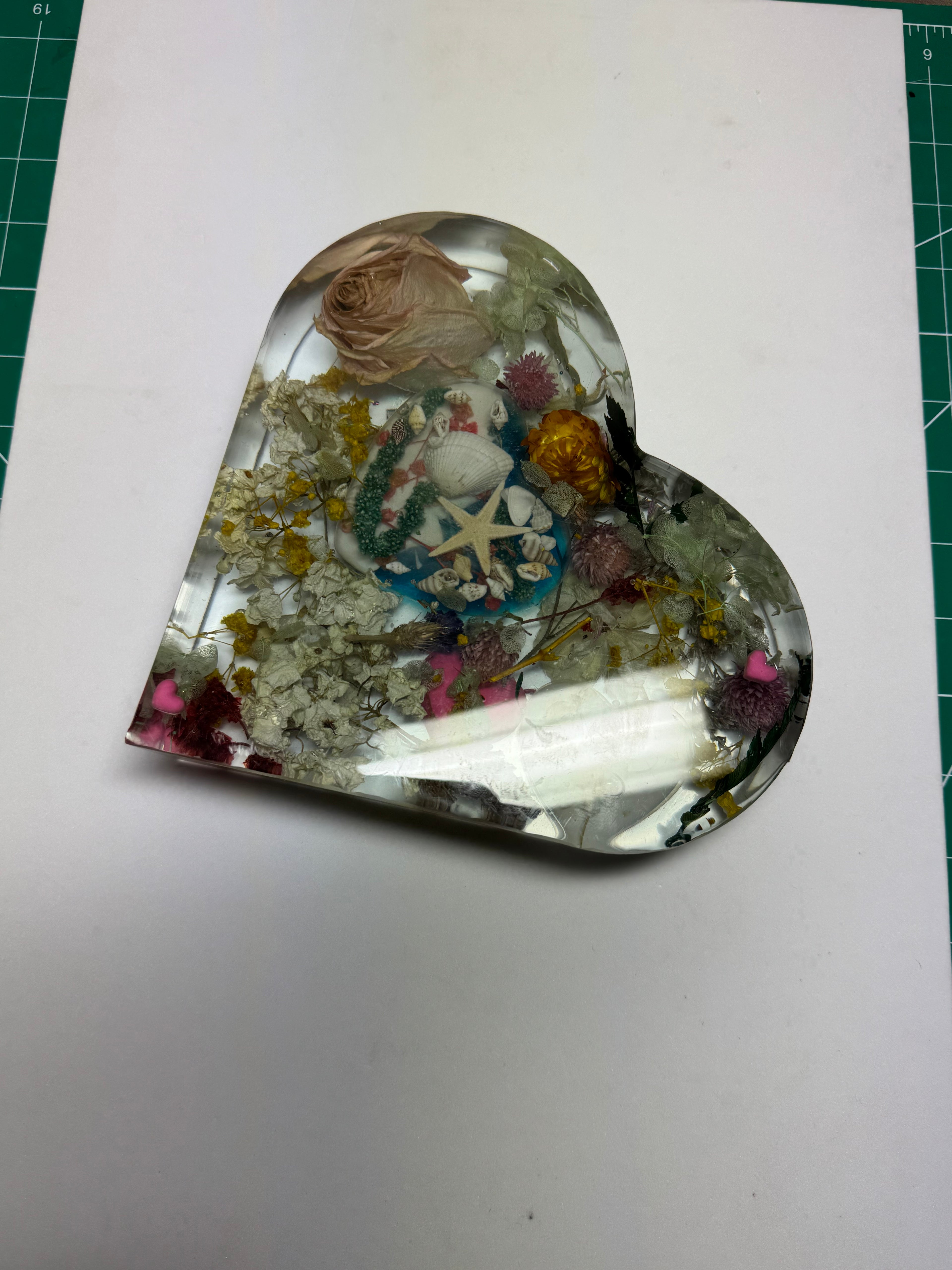 Heart Shaped resin Keepsake