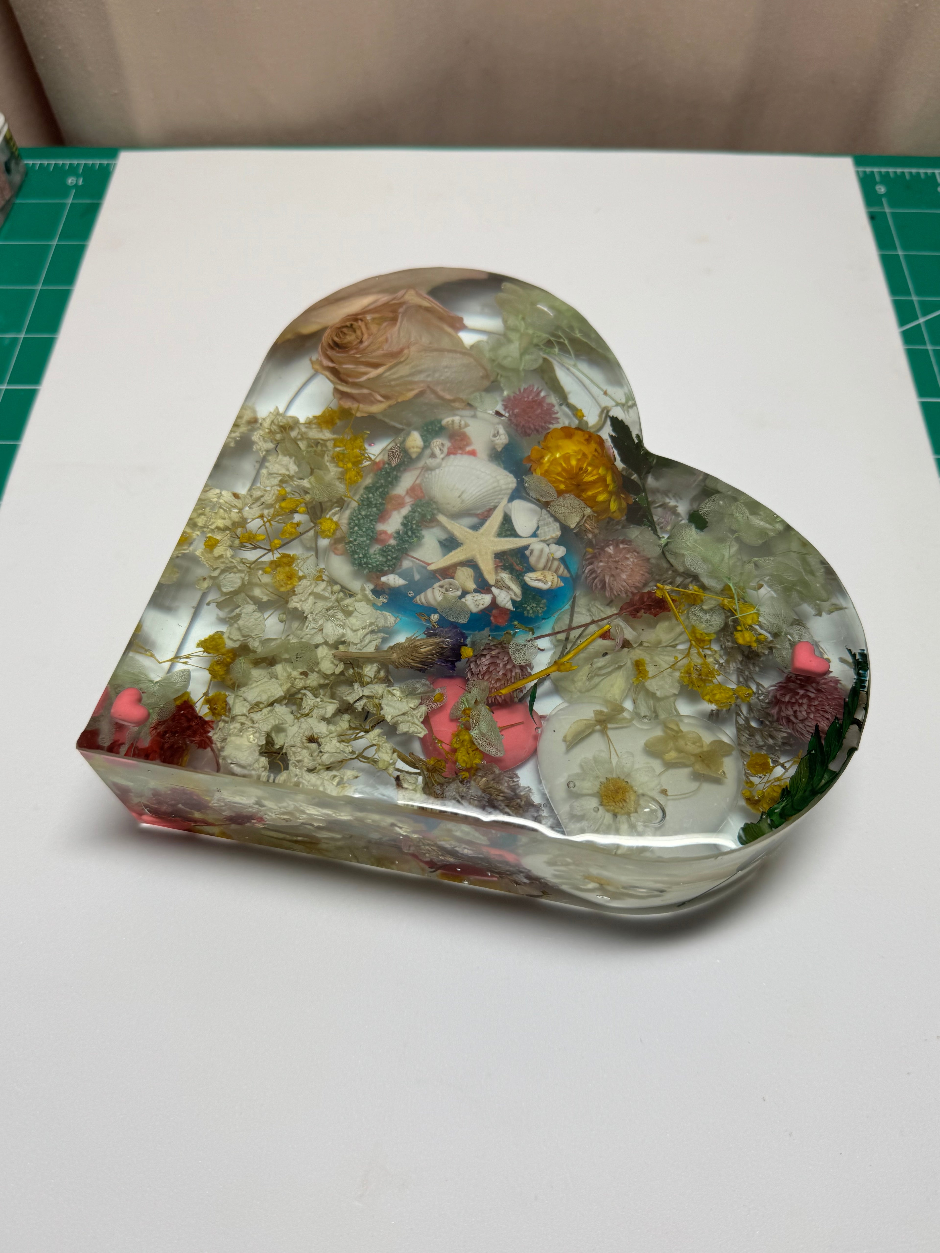 Heart Shaped resin Keepsake