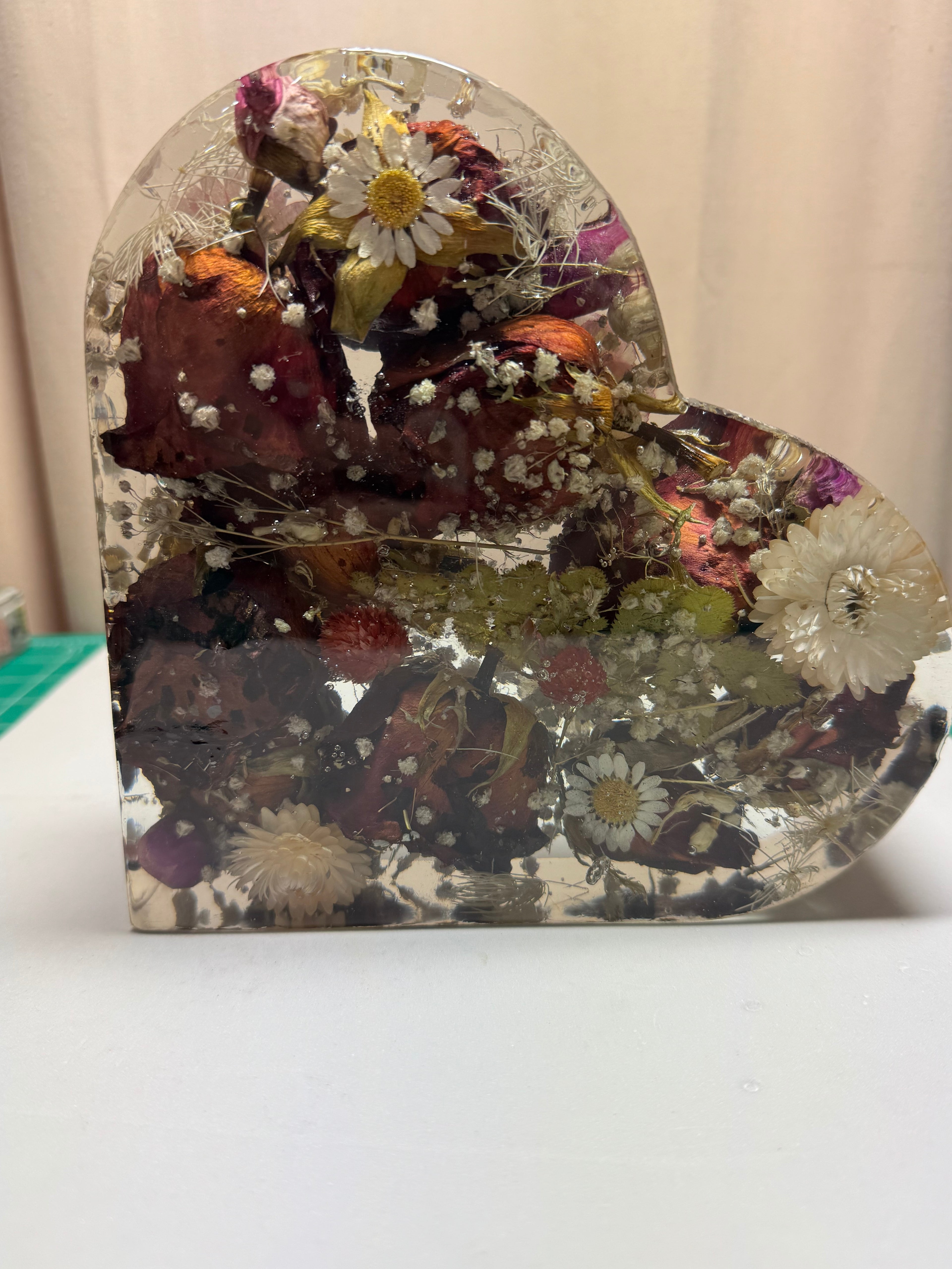 Heart Shaped resin Keepsake