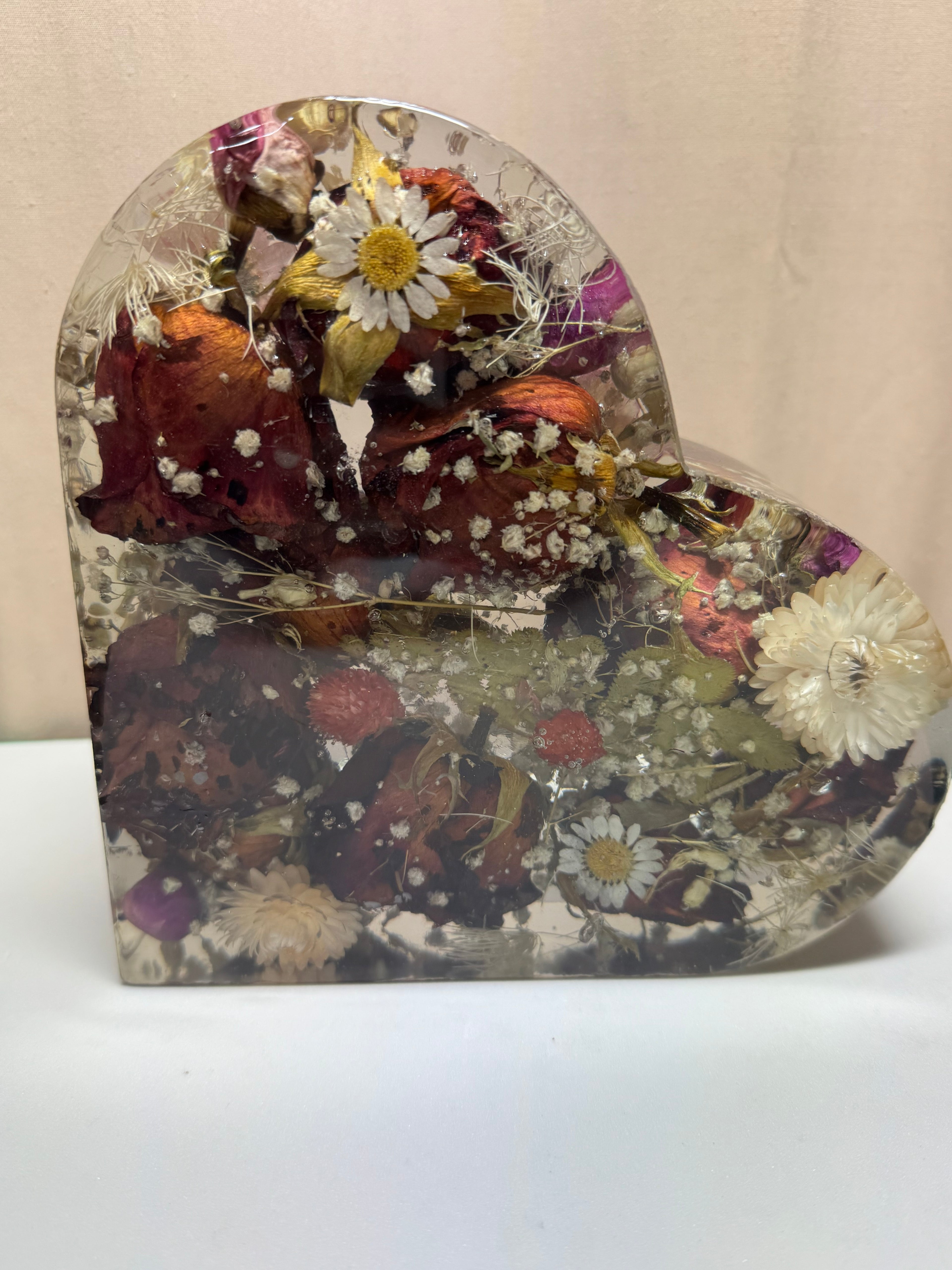 Heart Shaped resin Keepsake