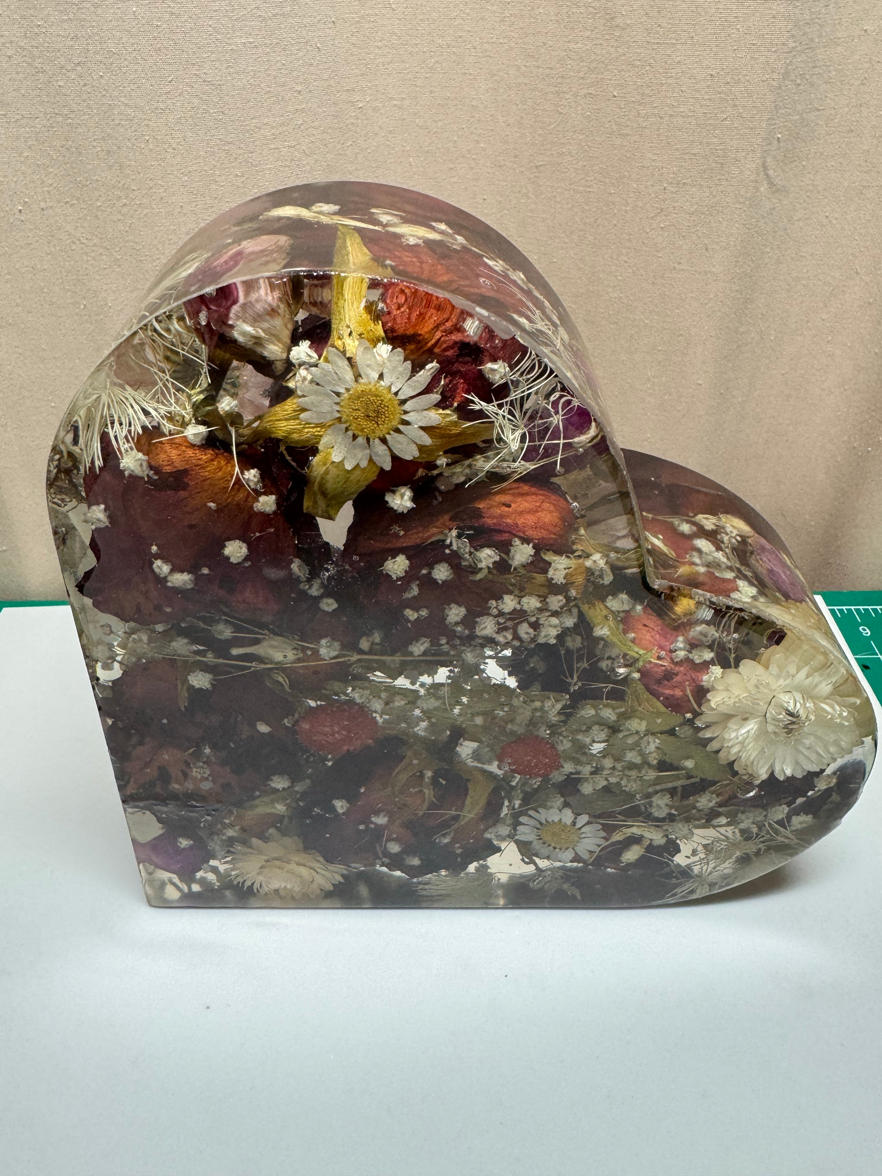 Heart Shaped resin Keepsake