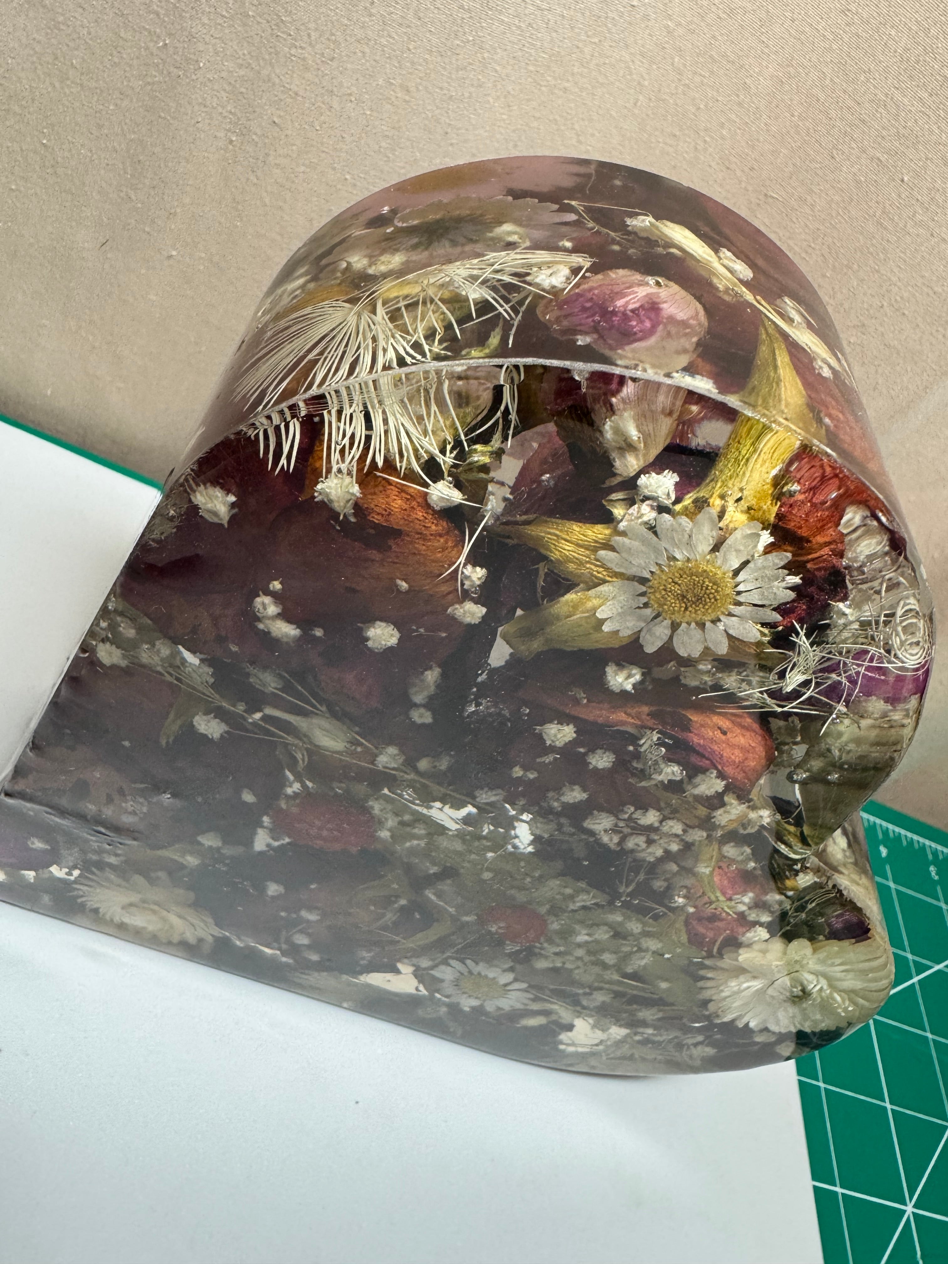 Heart Shaped resin Keepsake