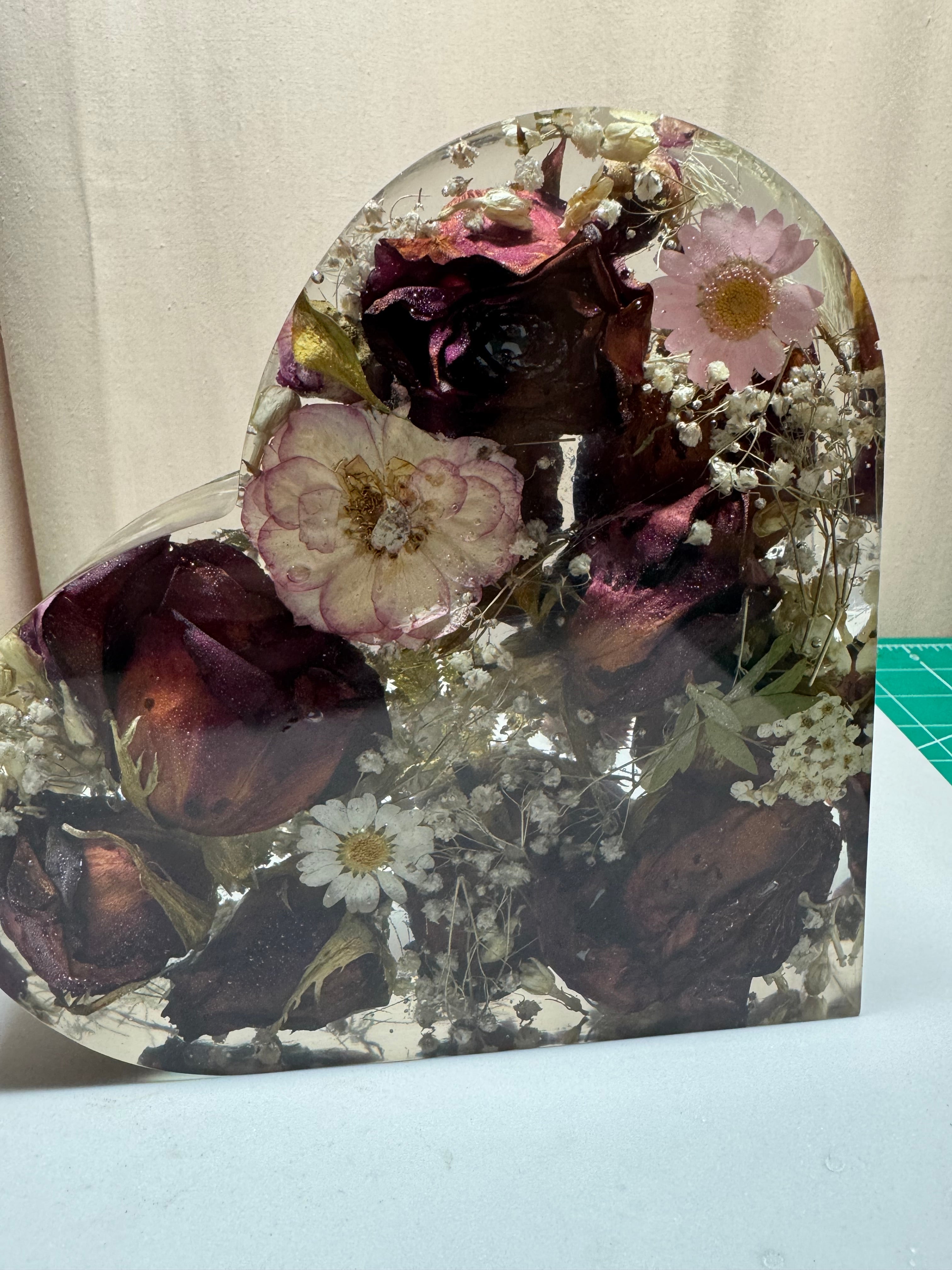 Heart Shaped resin Keepsake