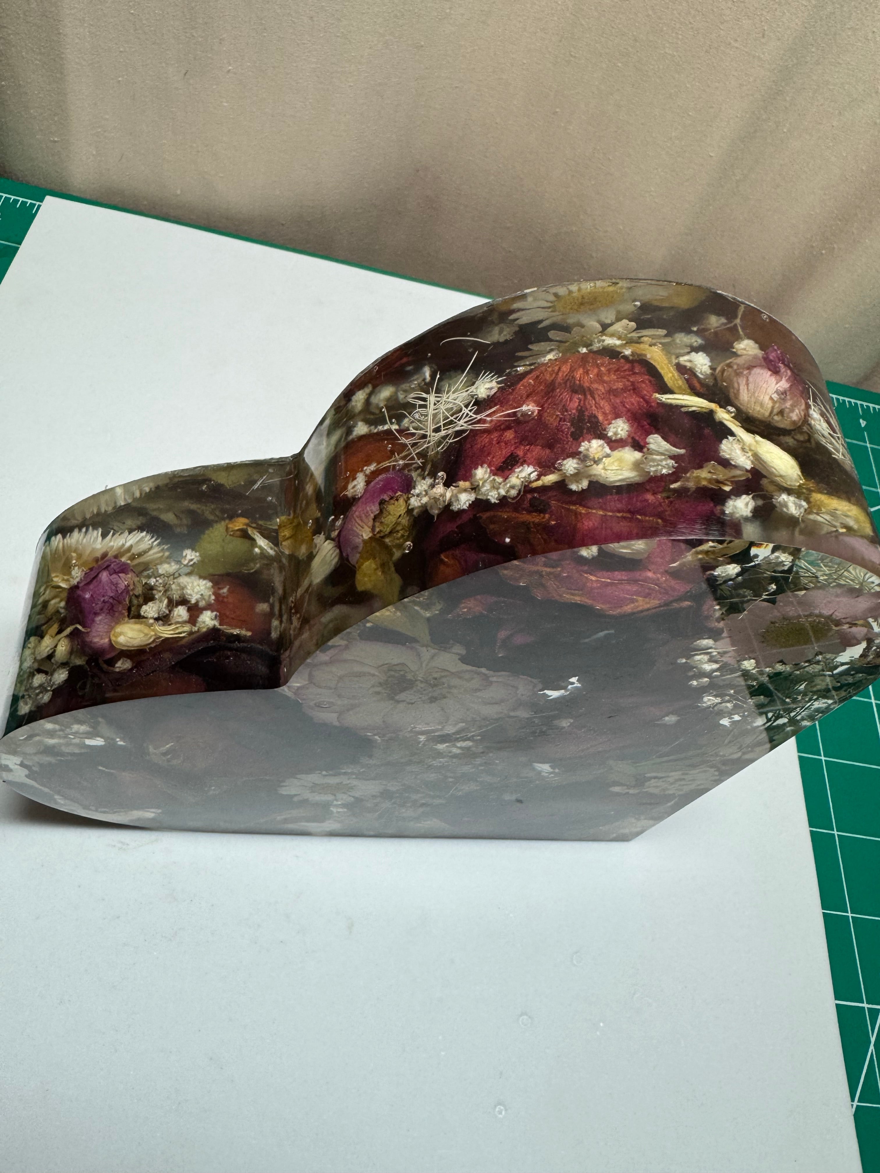 Heart Shaped resin Keepsake