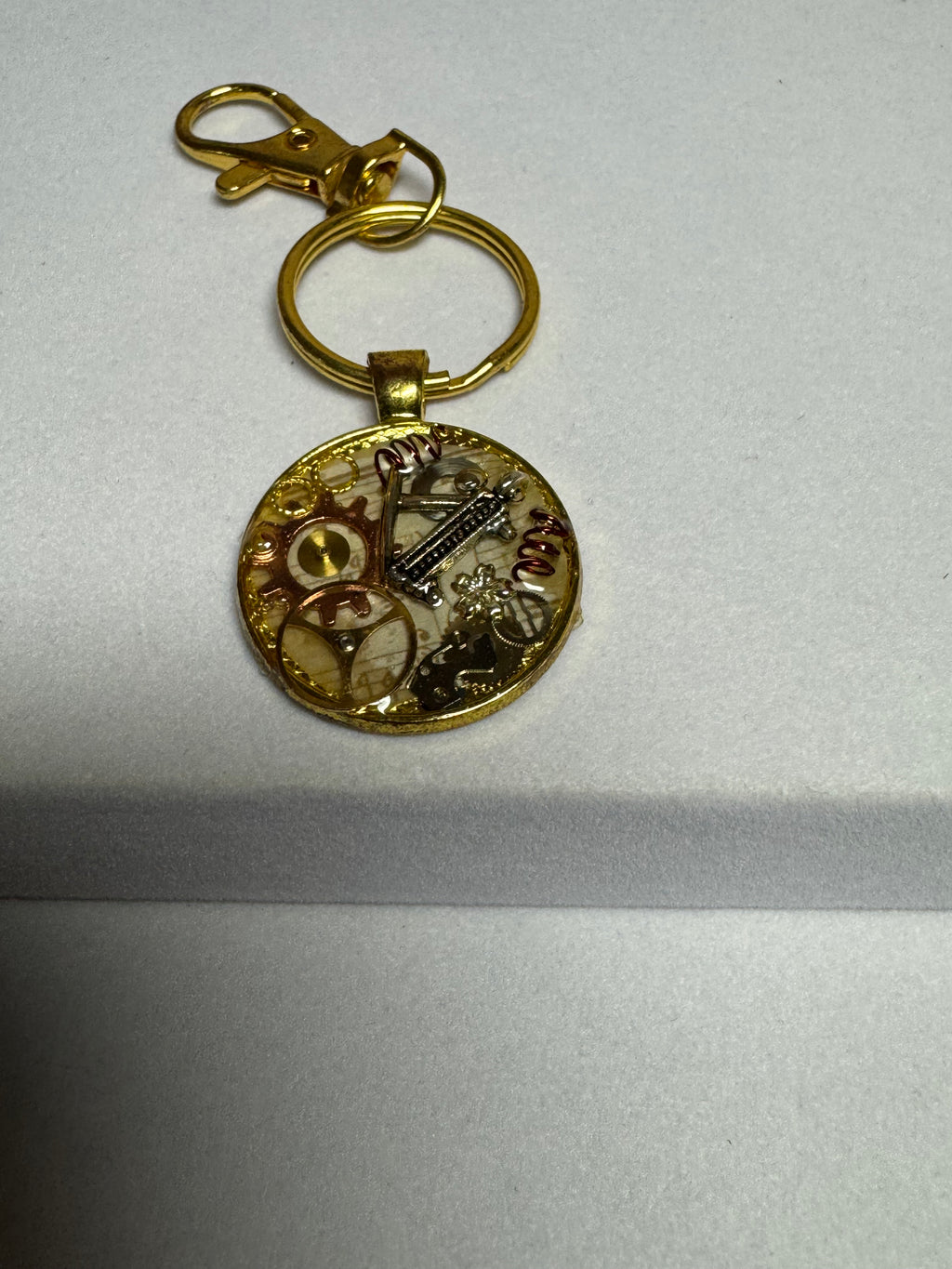 Piano Keychain Gold
