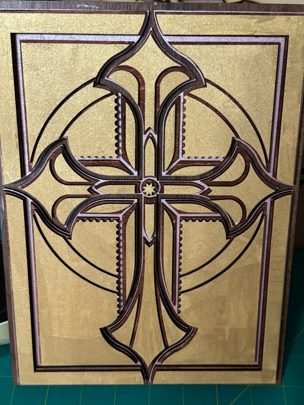 Wooden Layered Cross 3