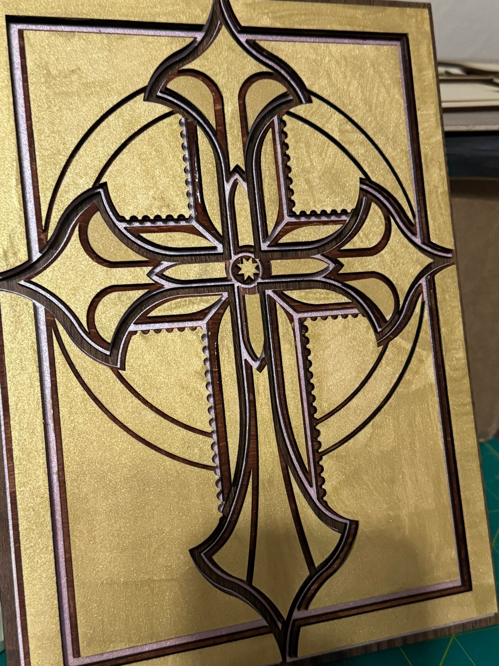 Wooden Layered Cross 3