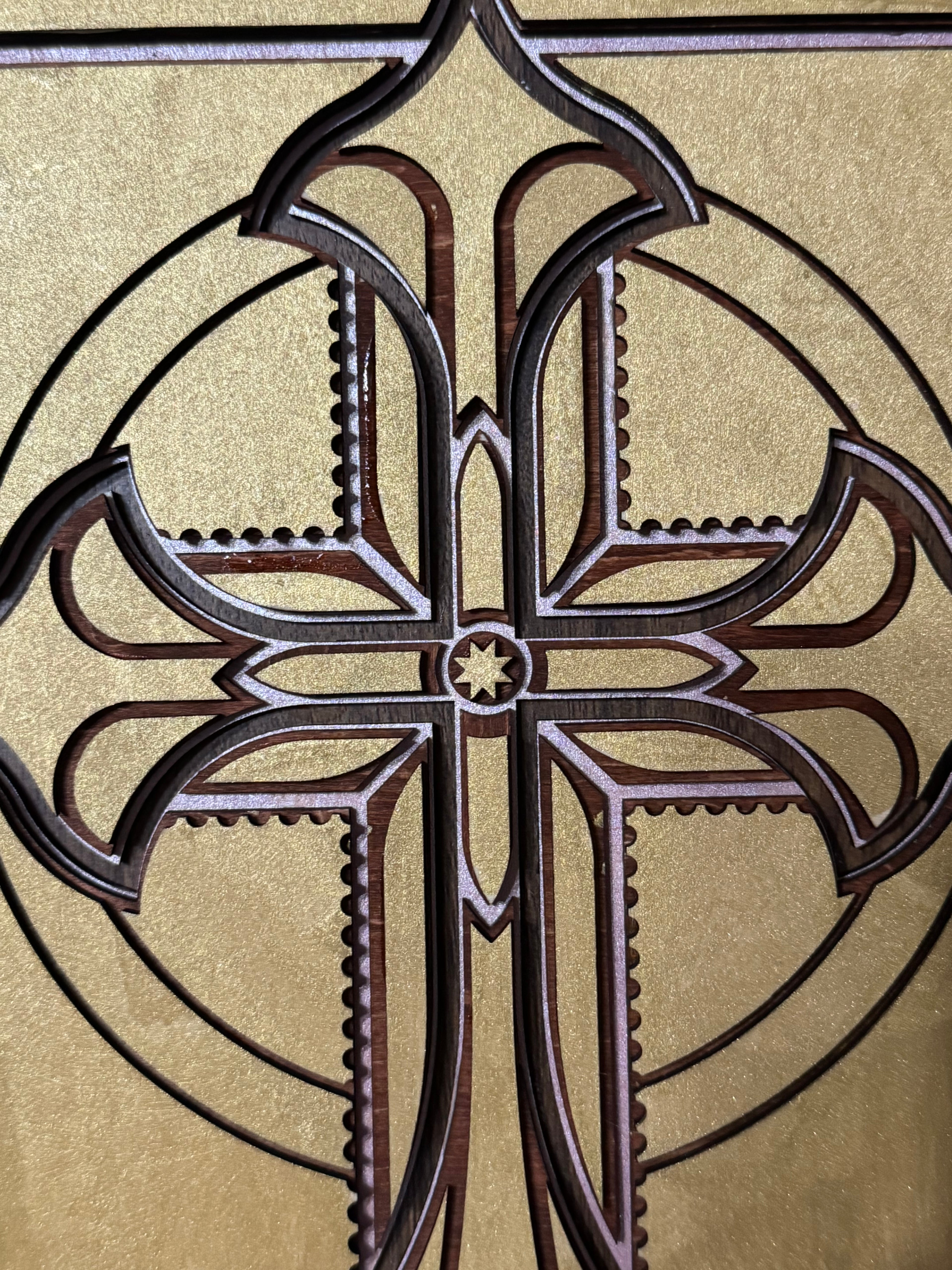 Wooden Layered Cross 3