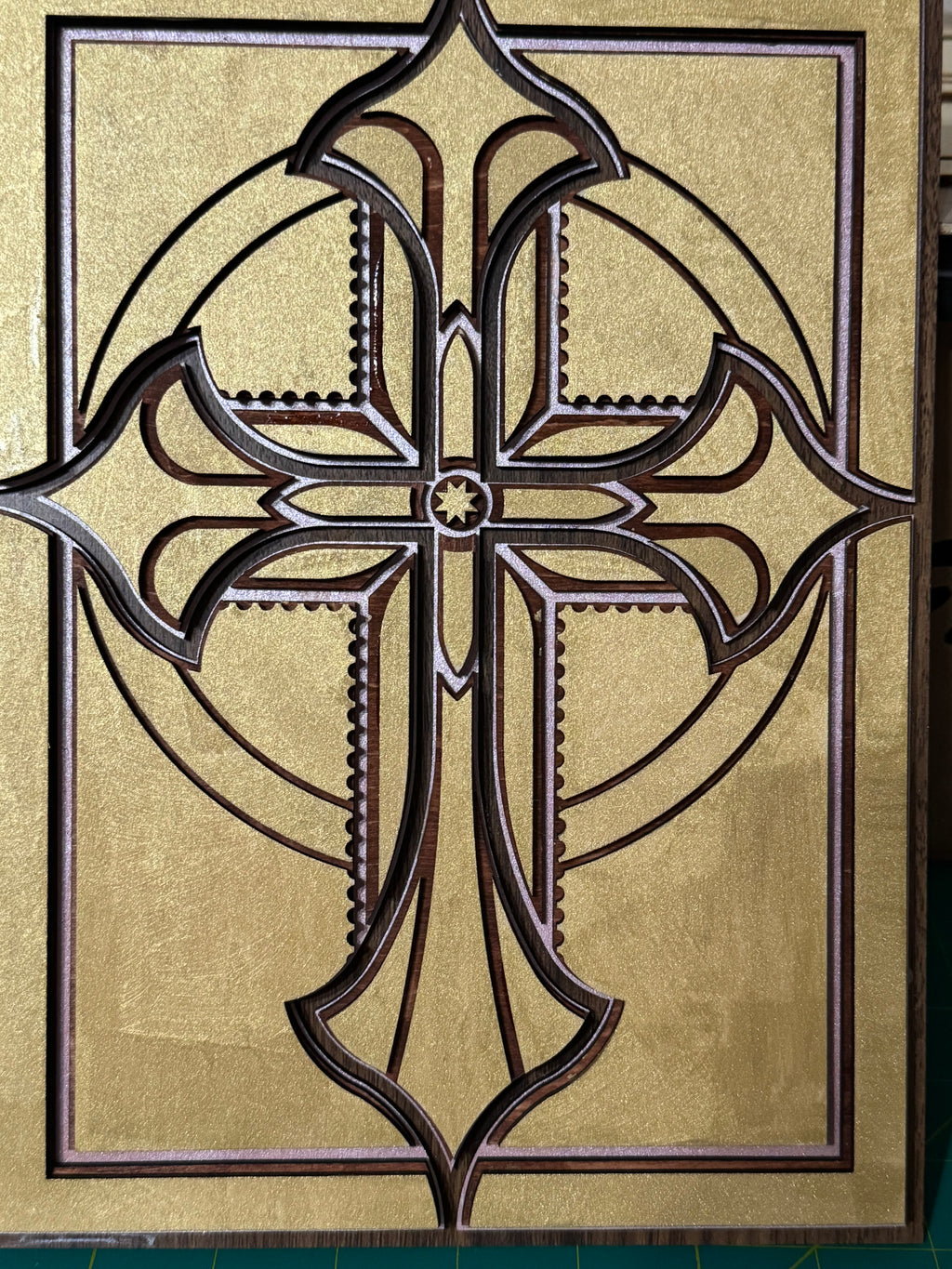 Wooden Layered Cross 3
