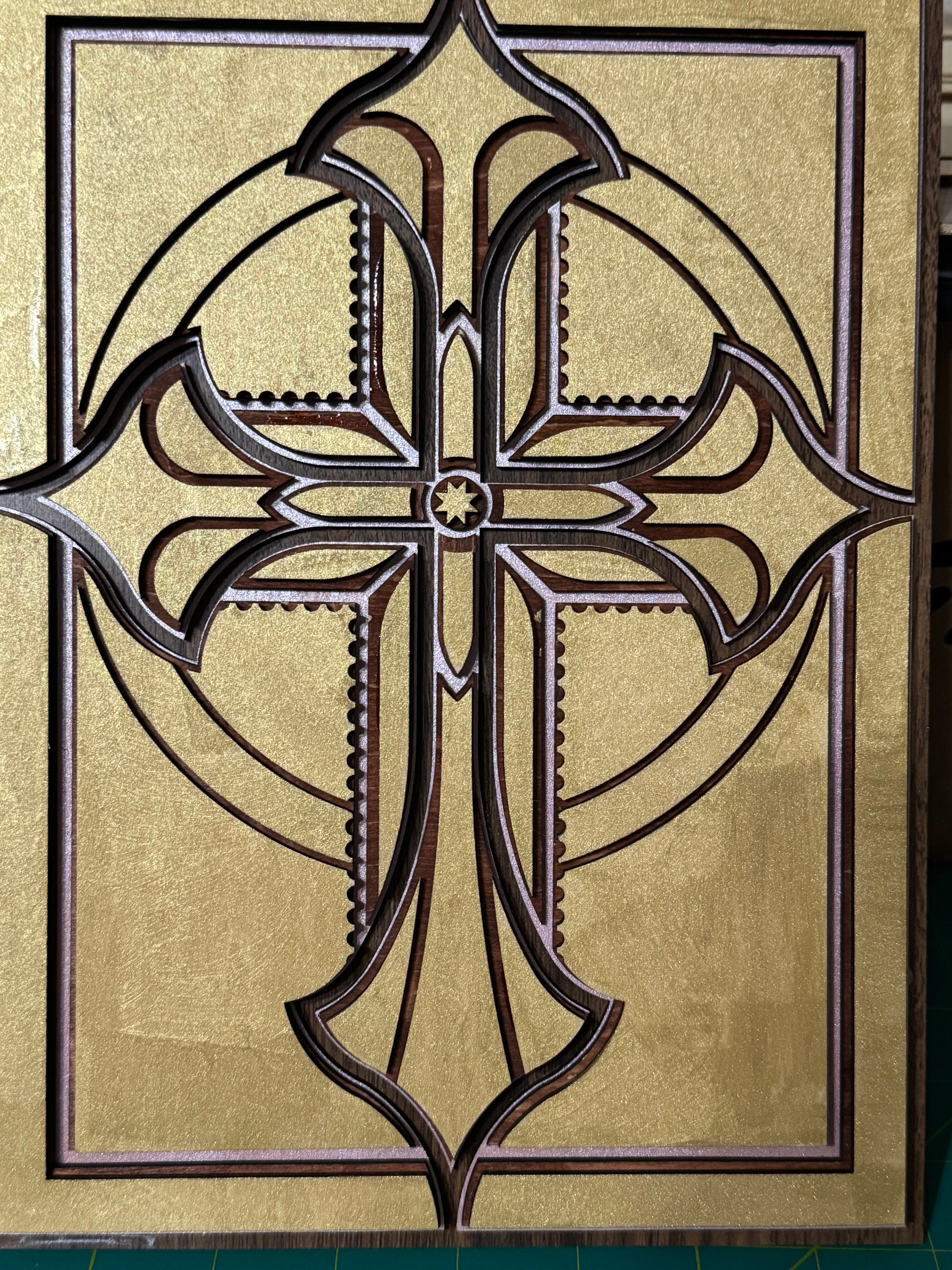 Wooden Layered Cross 3