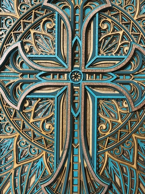 Wooden Layered Cross 2