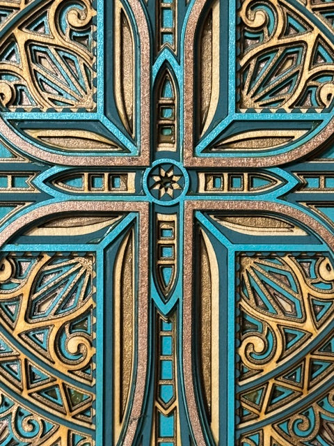 Wooden Layered Cross 2