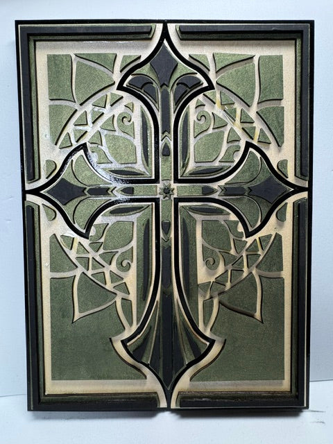 Wooden Layered Cross