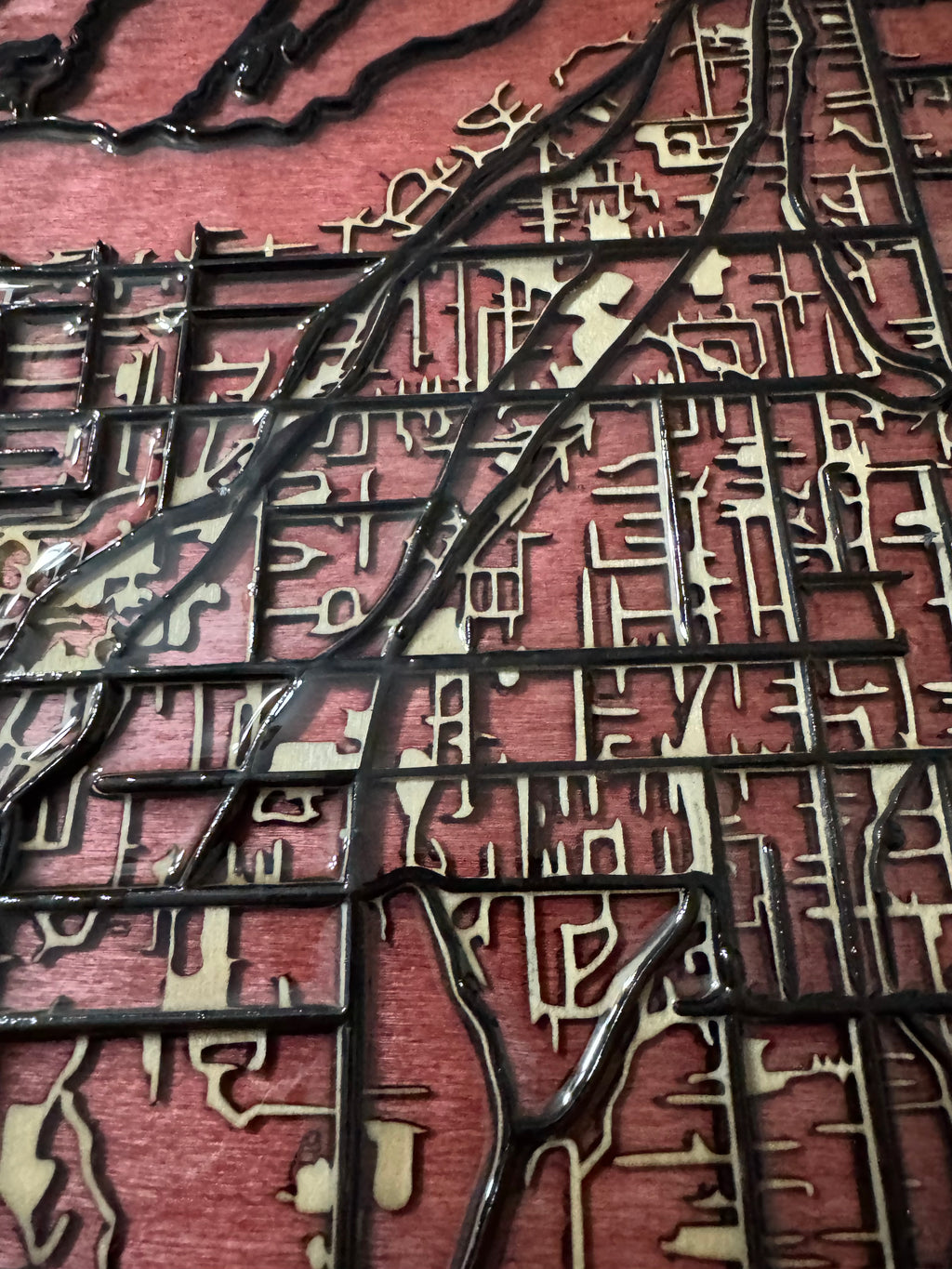Paradise California Wooden Map
