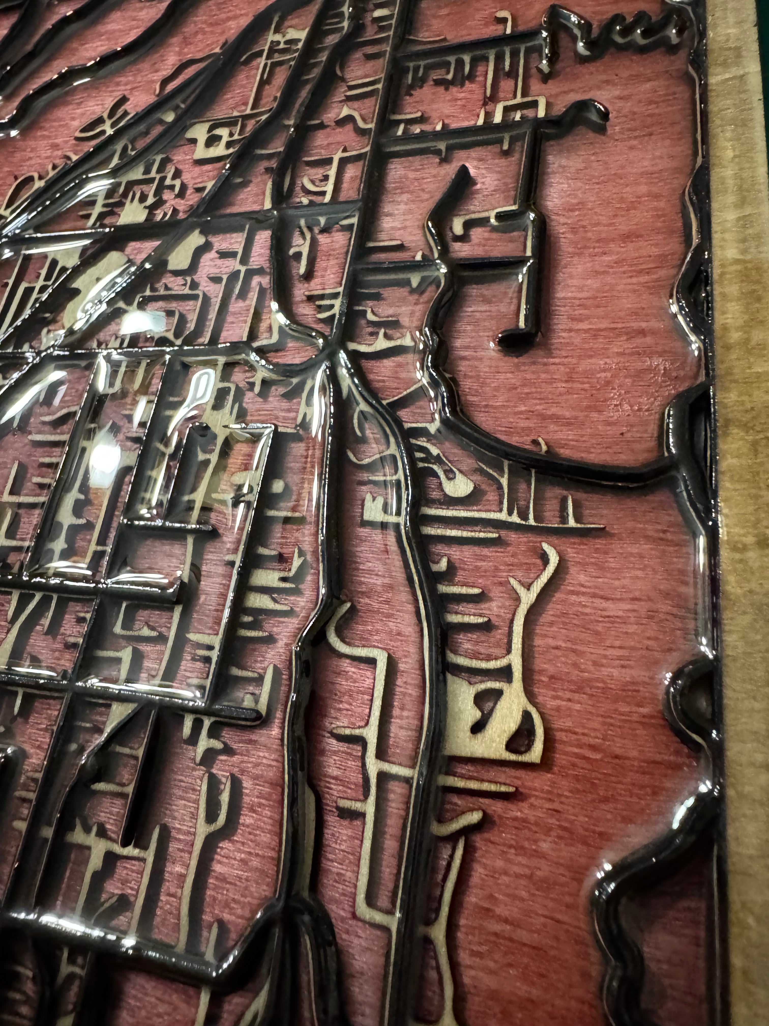 Paradise California Wooden Map