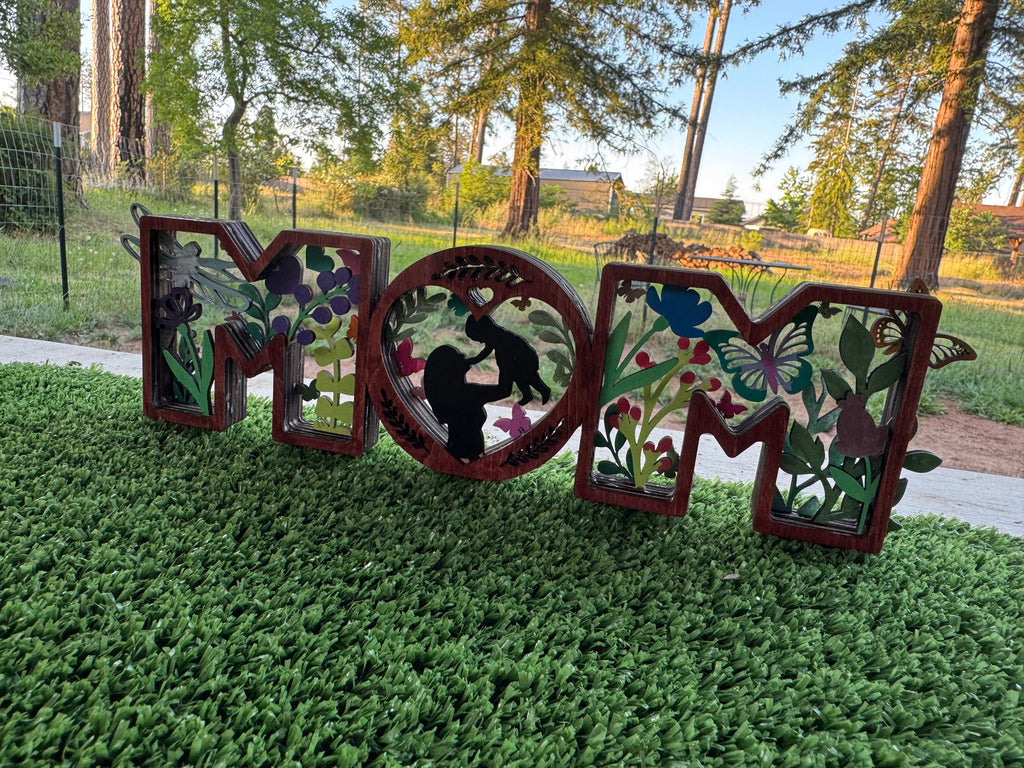 MOM Wooden Layered sign Mothers Day