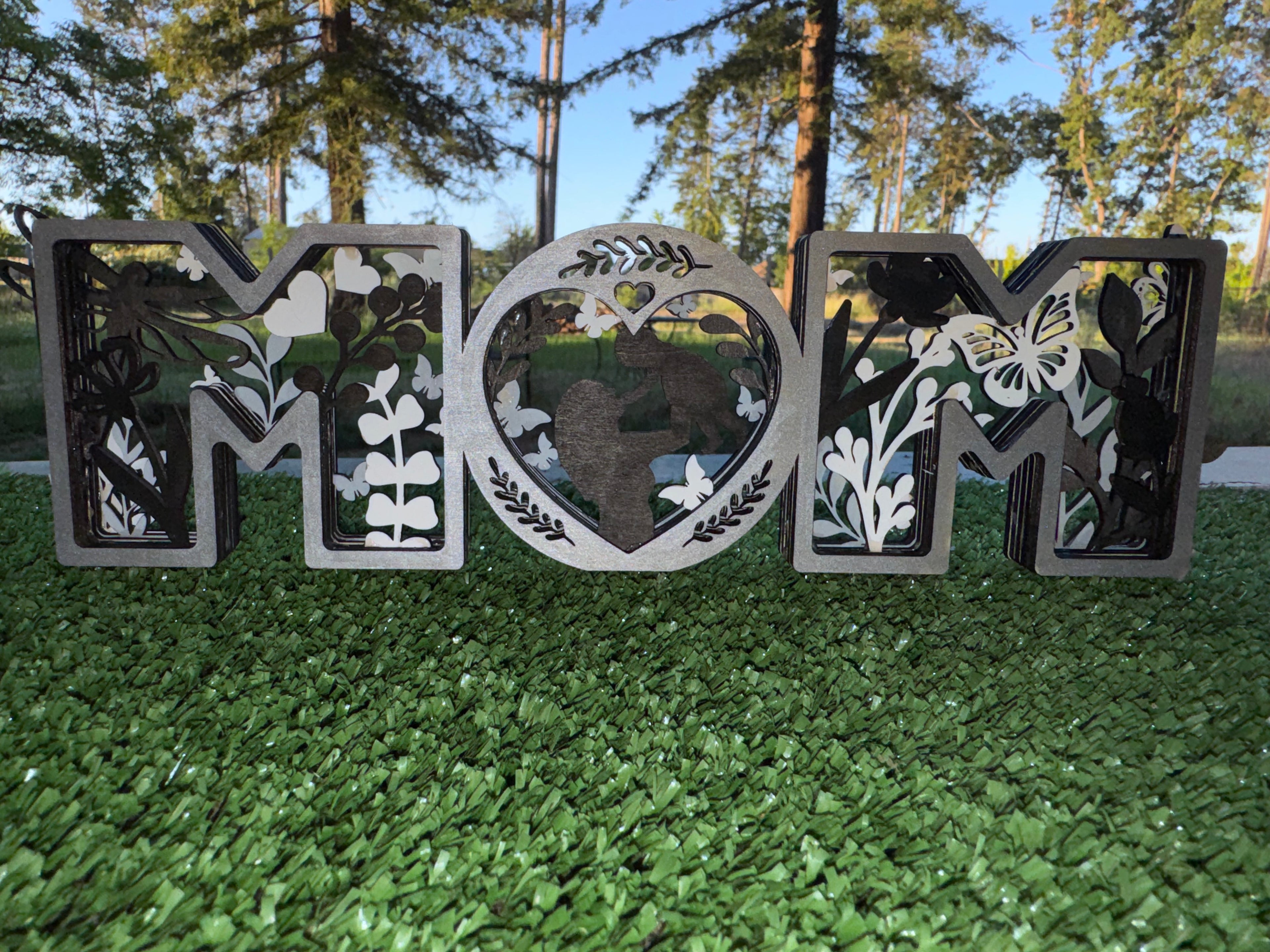 MOM Wooden Layered sign Mothers Day