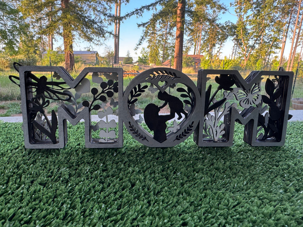 MOM Wooden Layered sign Mothers Day