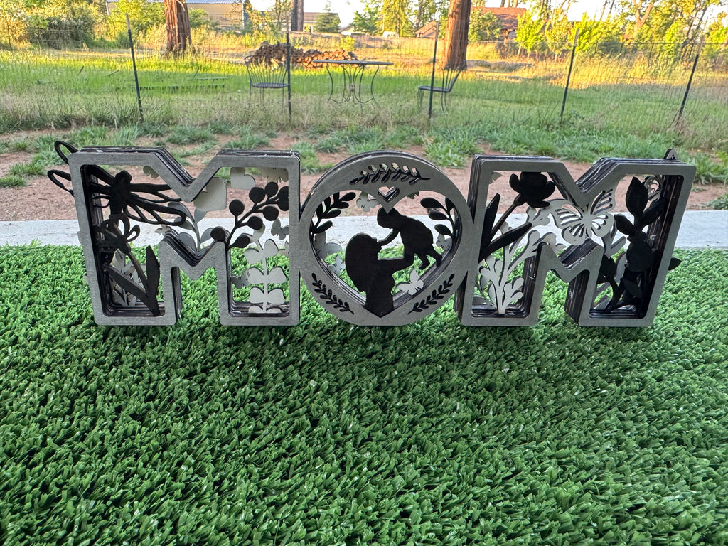 MOM Wooden Layered sign Mothers Day