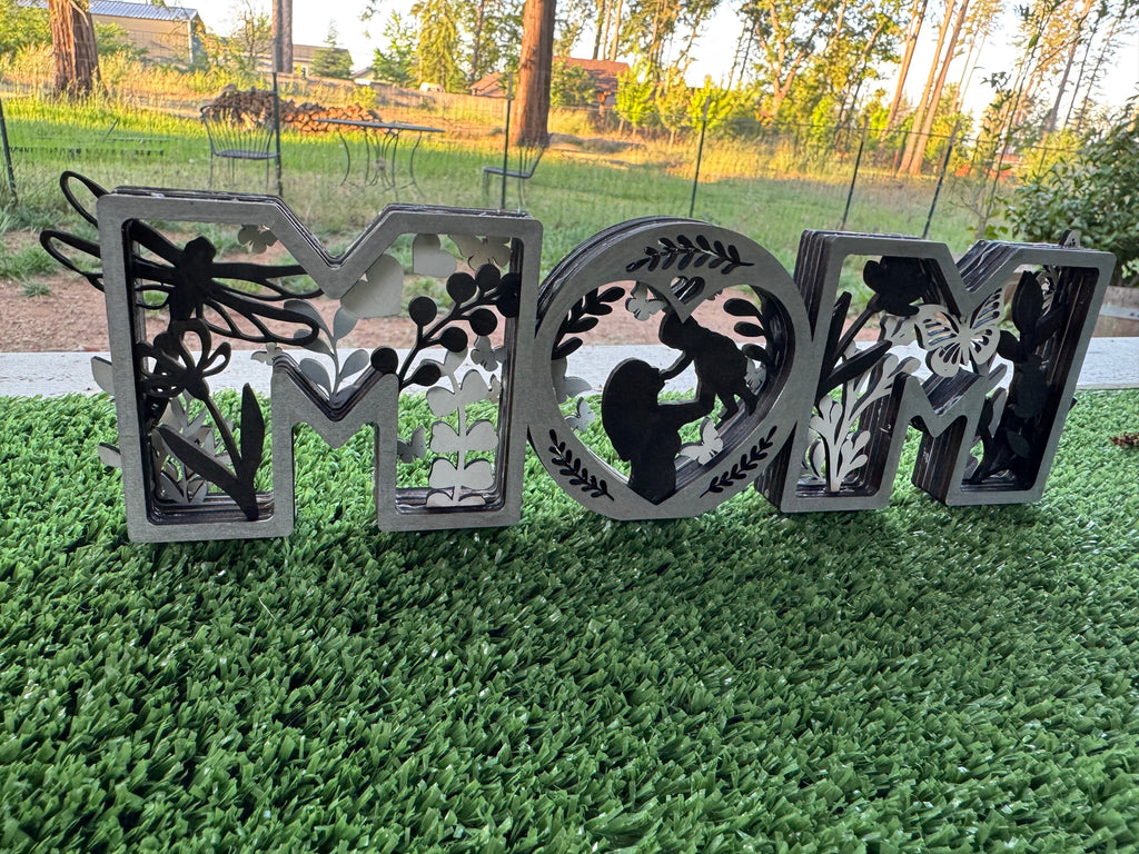 MOM Wooden Layered sign Mothers Day