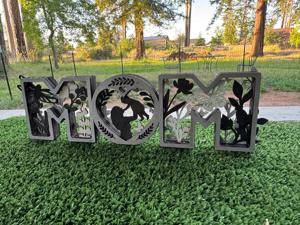 MOM Wooden Layered sign Mothers Day