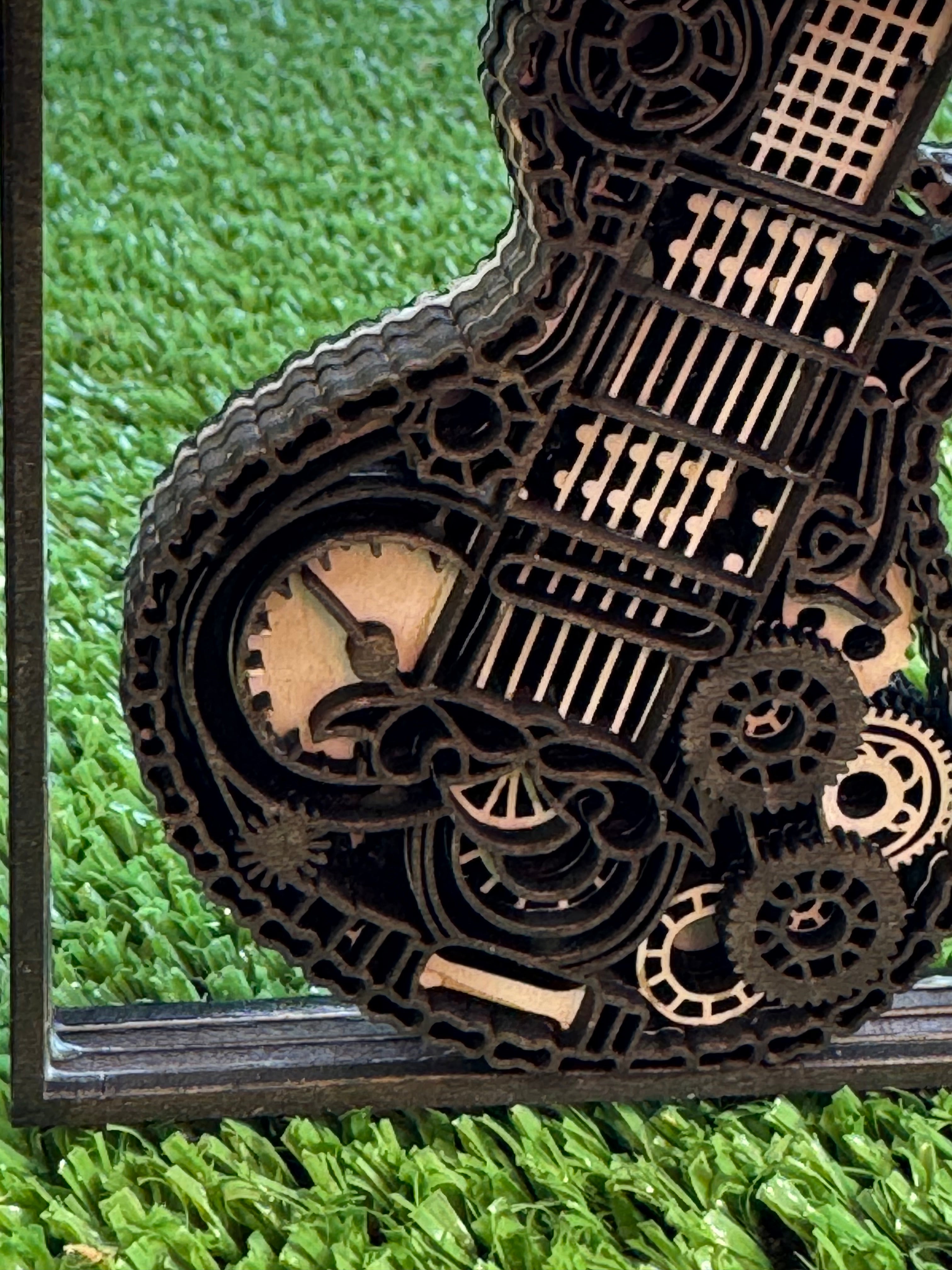 Wooden Layered Guitar Framed