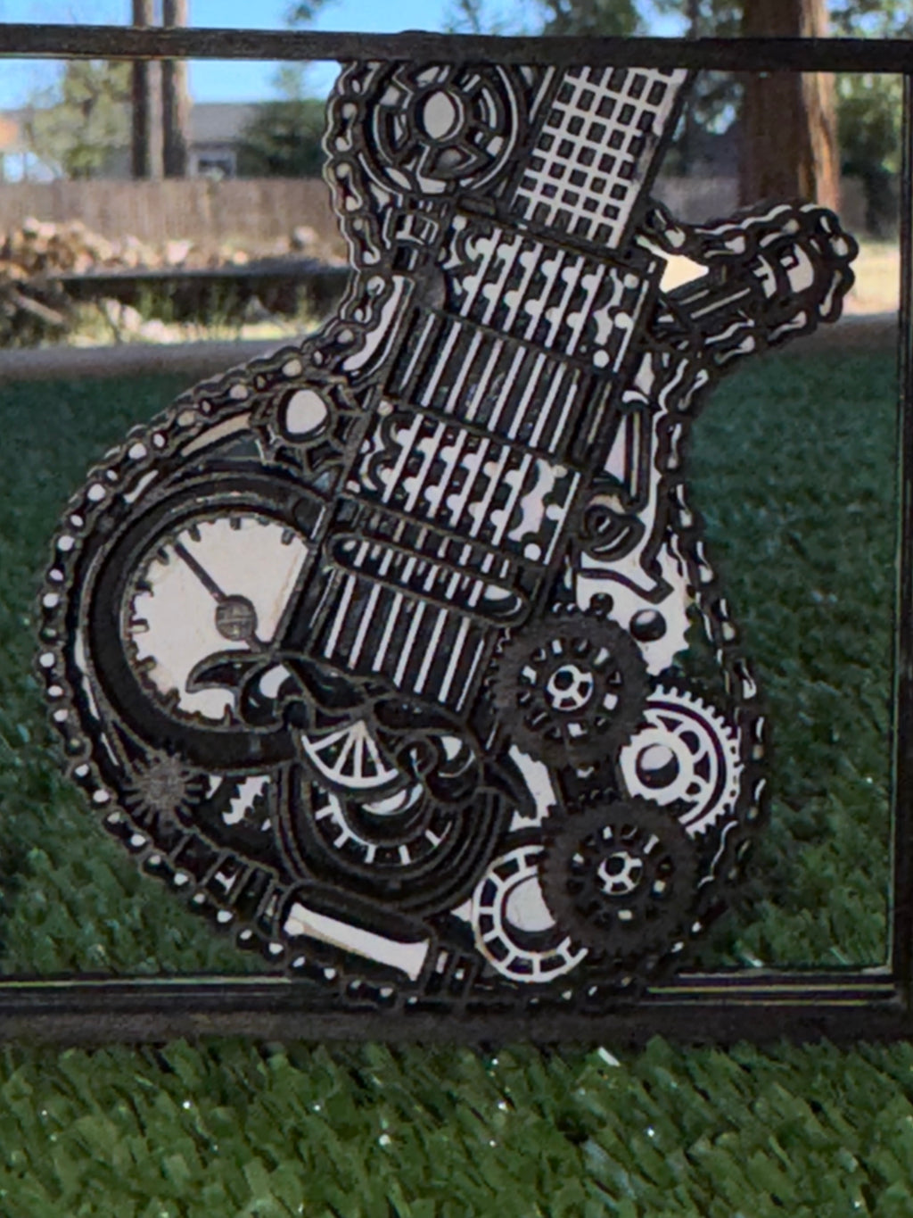 Wooden Layered Guitar Framed