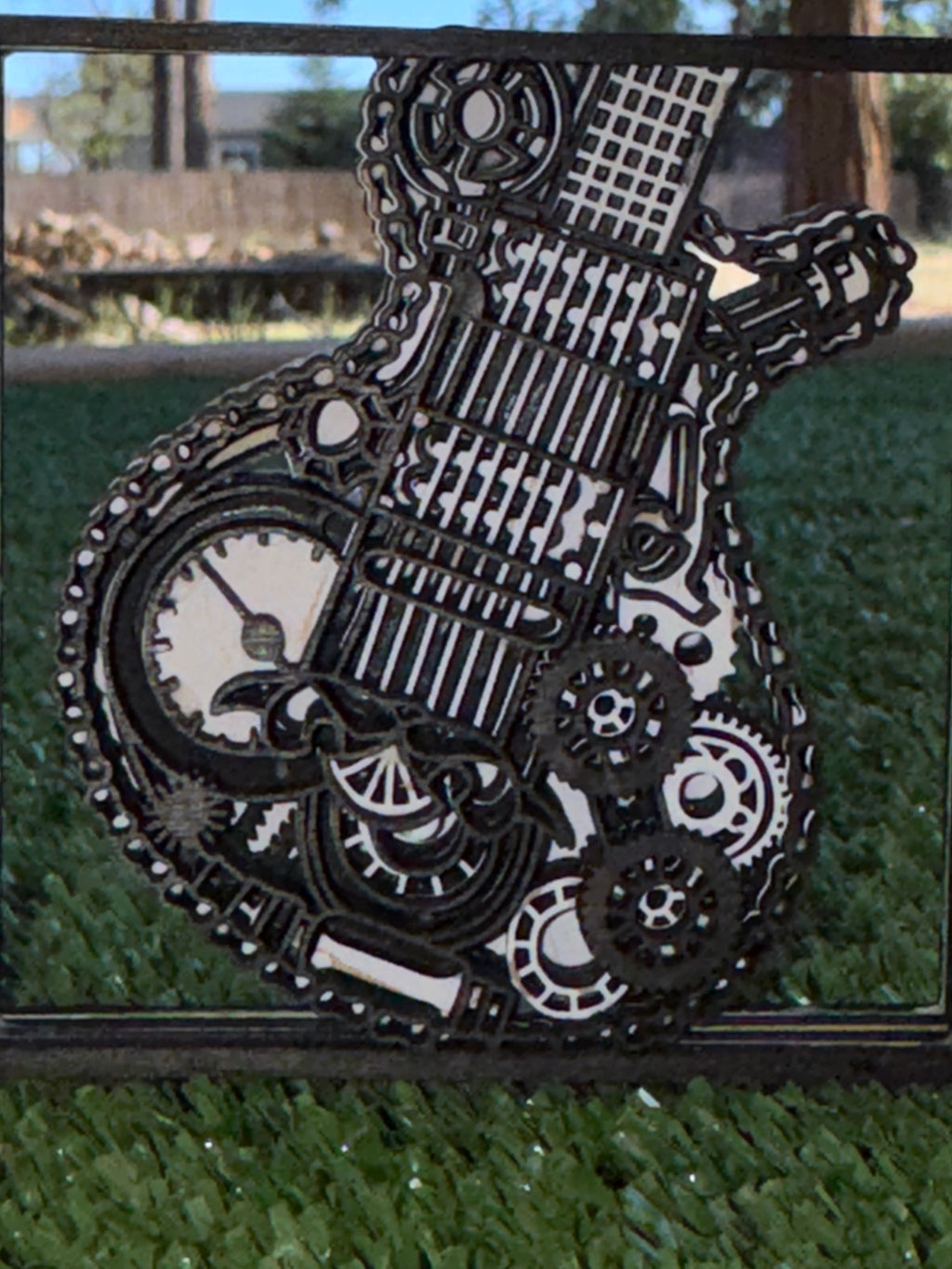 Wooden Layered Guitar Framed