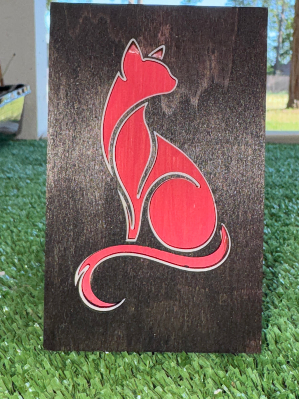 Wooden Cat Home Decor