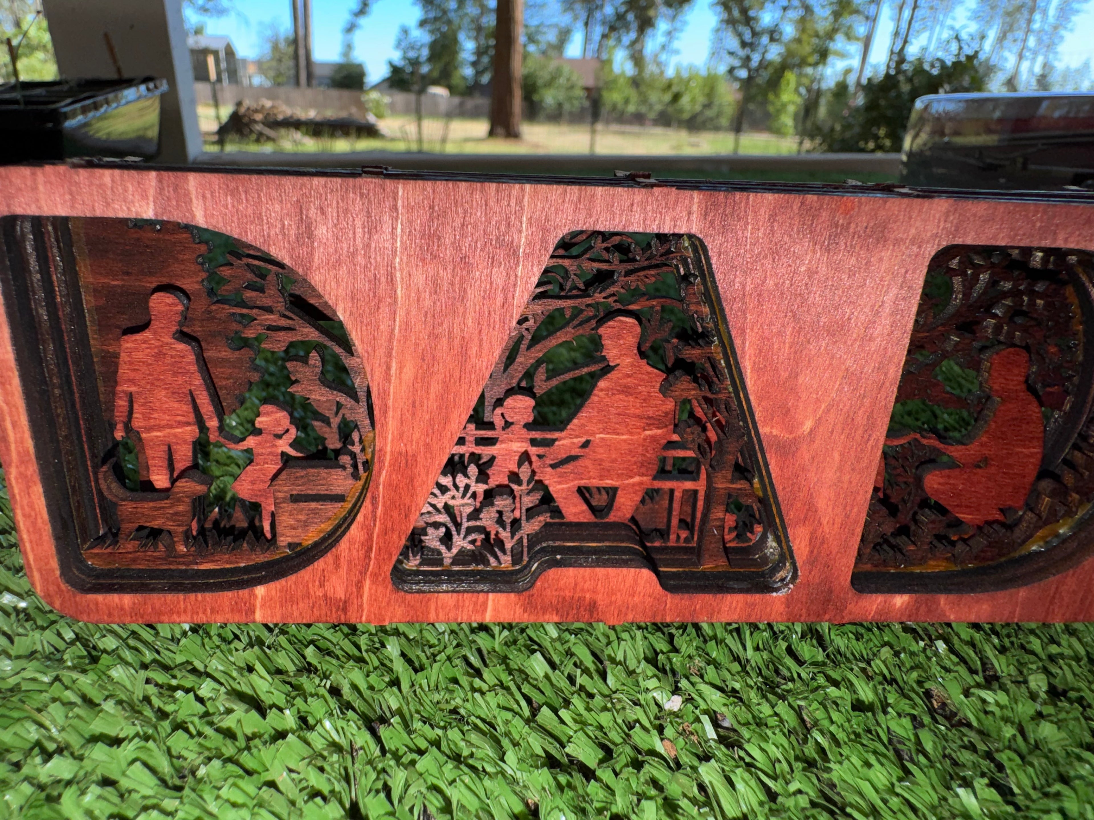 DAD Wooden Layered Shadow box Fathers Day