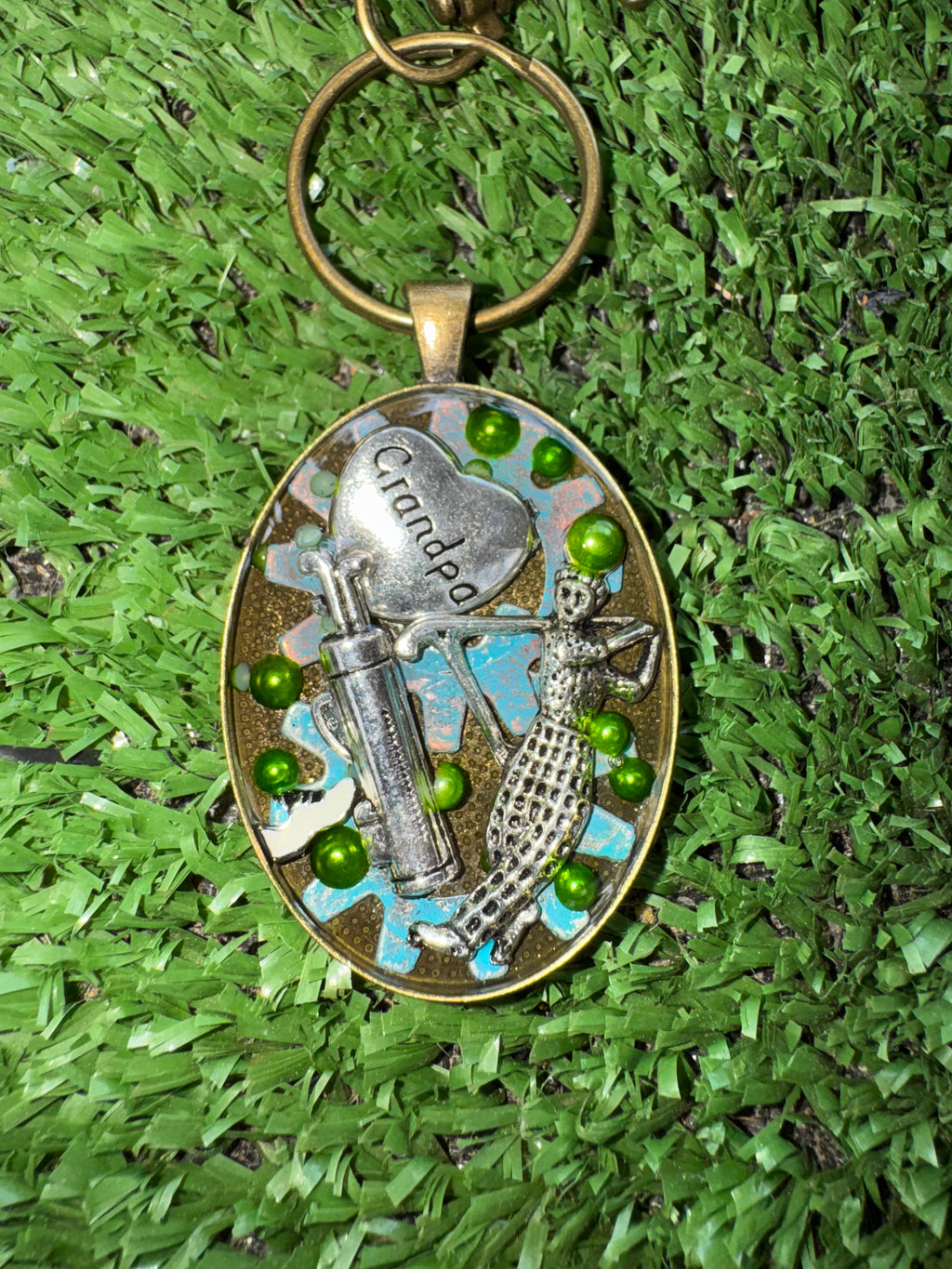 Grandpa Golfer Keychain