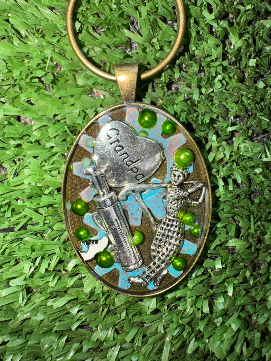 Grandpa Golfer Keychain