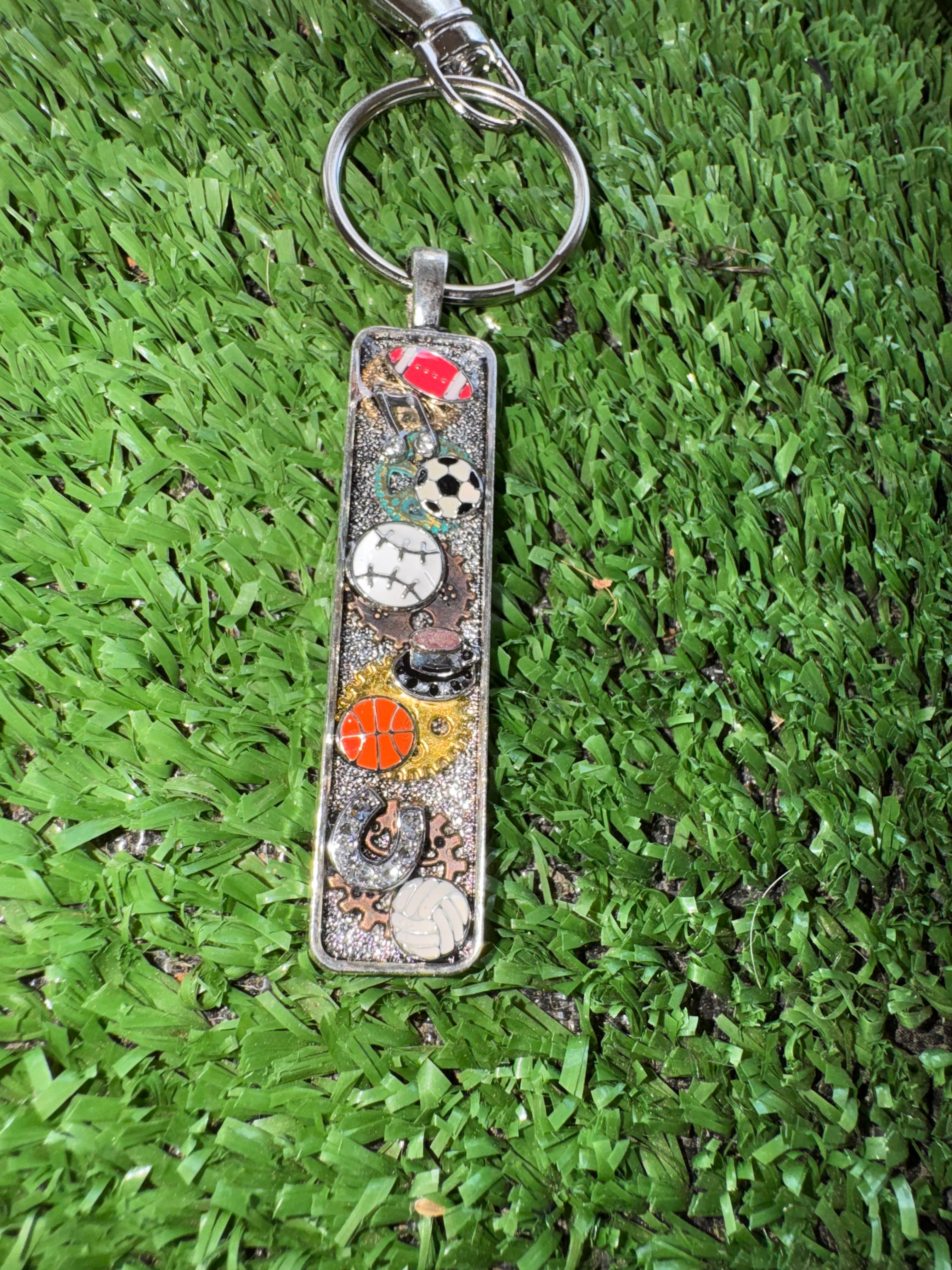 Metal Sports Keychain