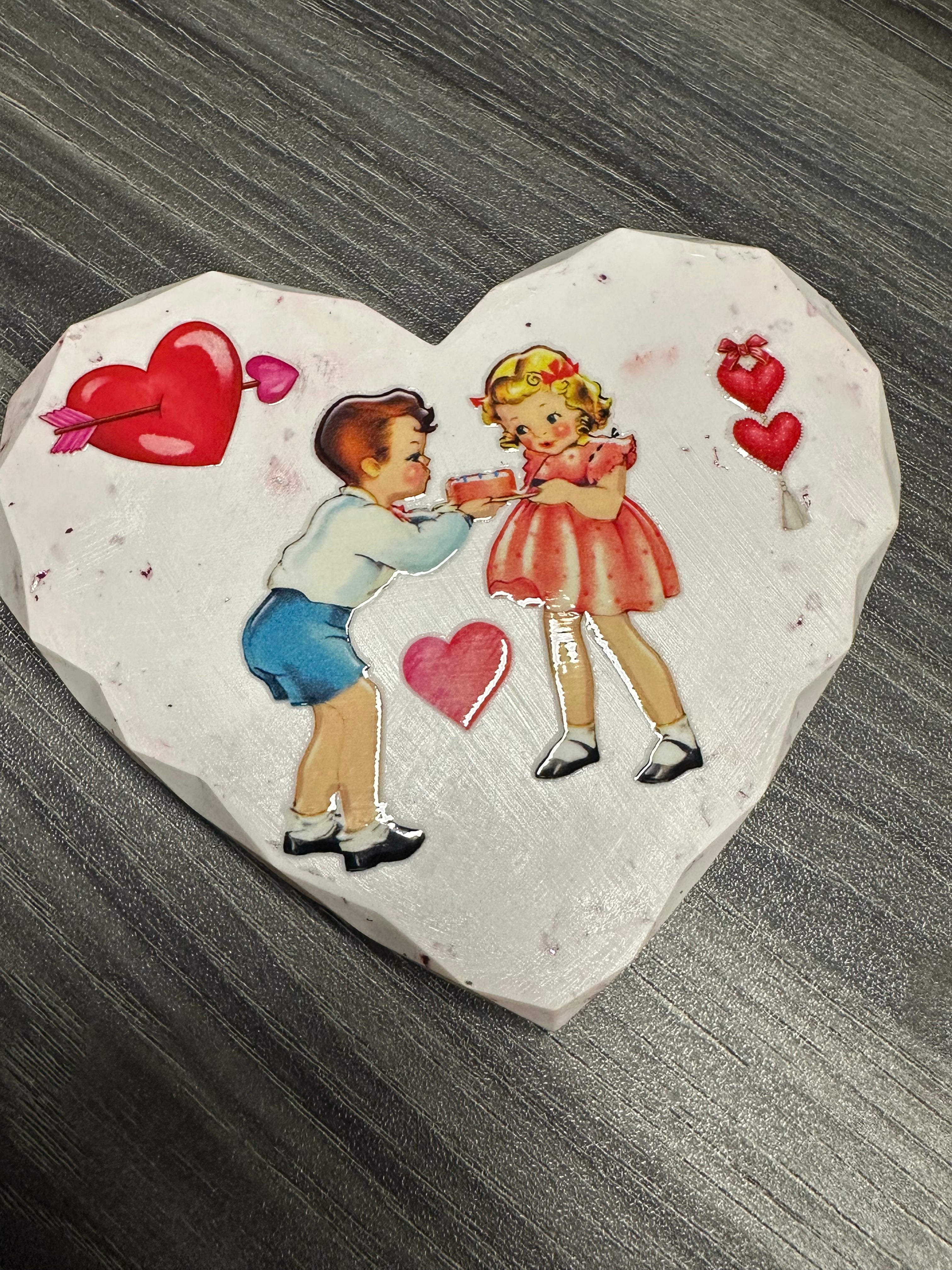 Valentines Day heart shaped Coasters