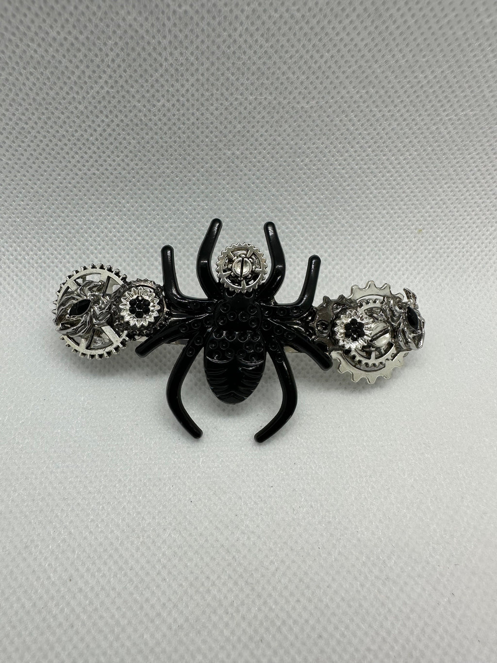 Halloween Steampunk Black Spider Hair Clip
