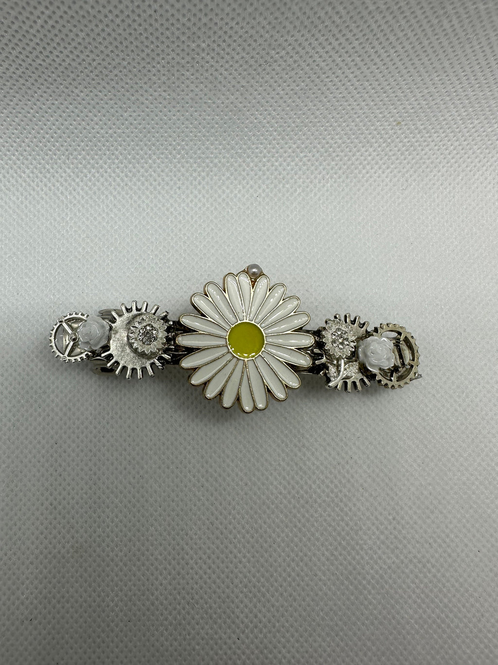 Metal Daisy Steampunk Hairclip
