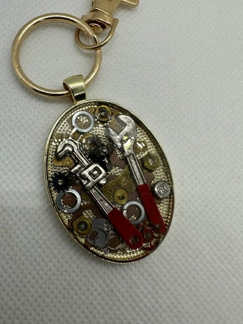 Steampunk Plumbers keychain