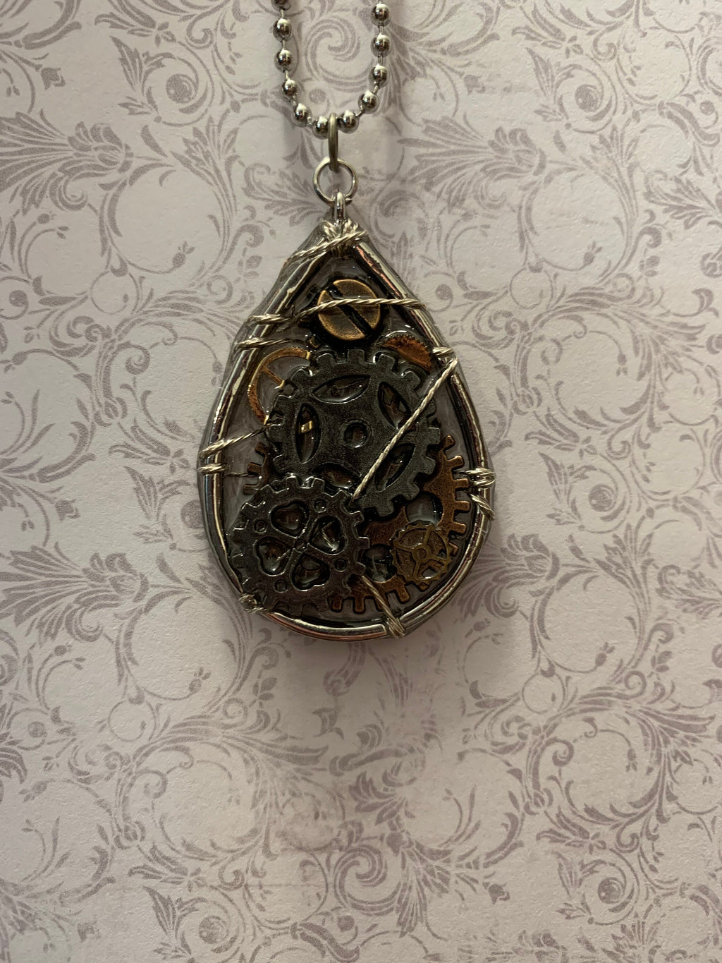 Steampunk Tear Drop Necklace