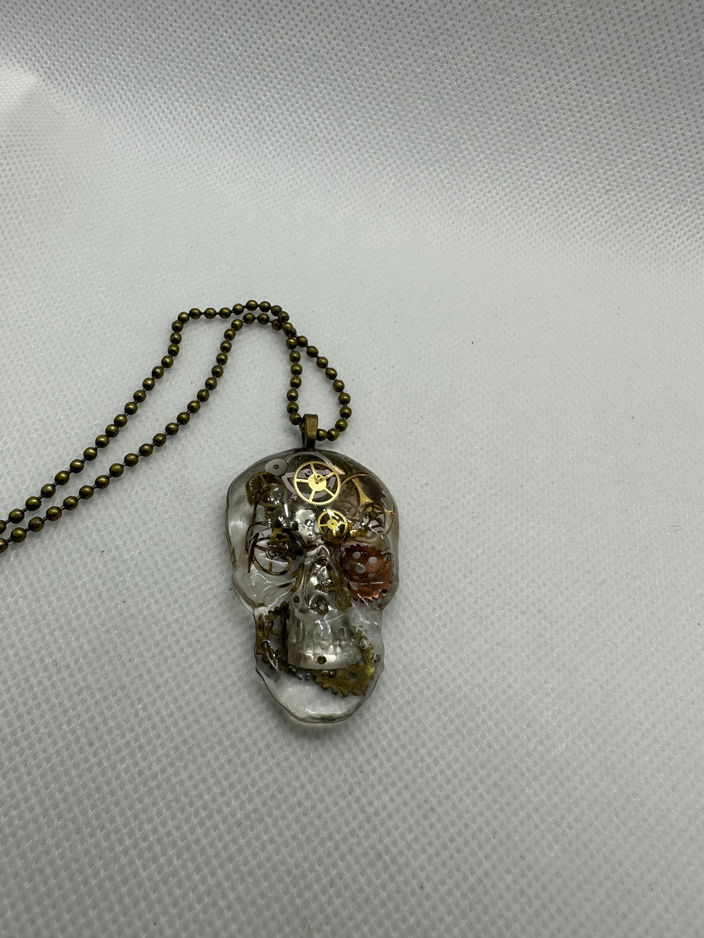 Steampunk Resin Skull Necklace
